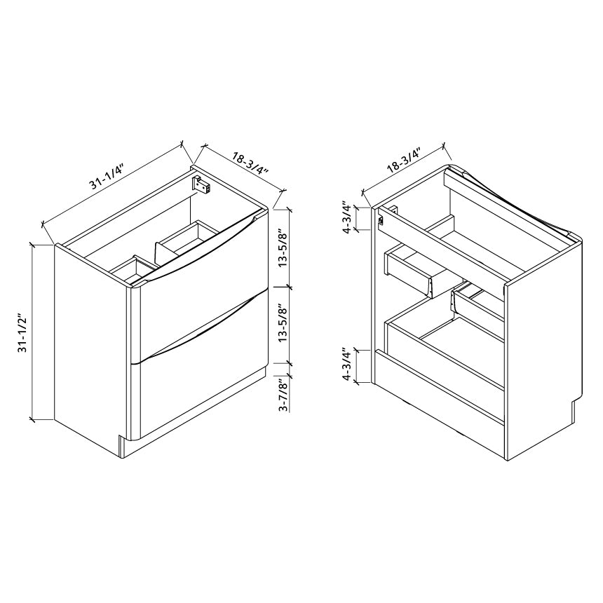 009 Series-30 Inch Vanity With Basin