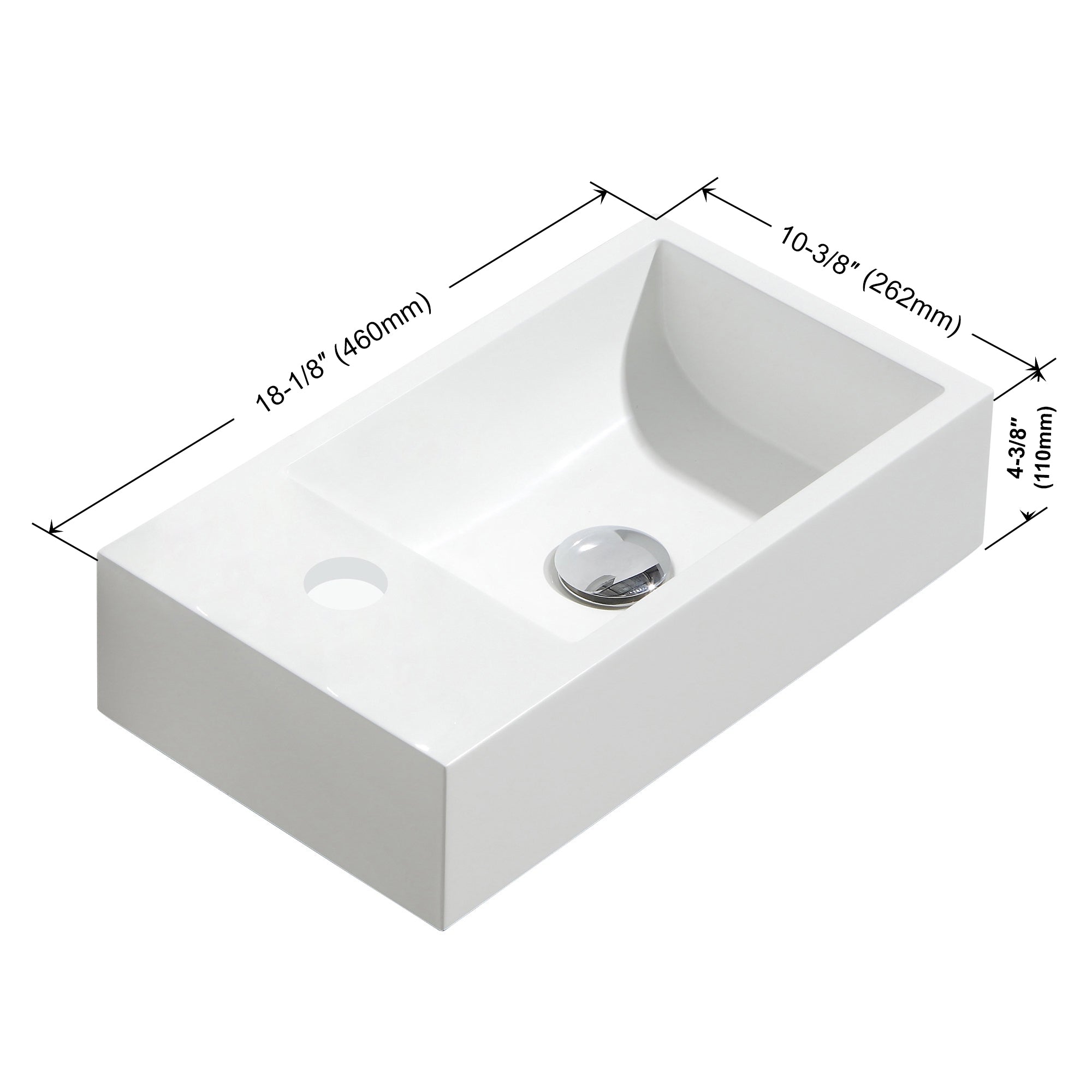 Topmount Bathroom Resin Basin 010 18B