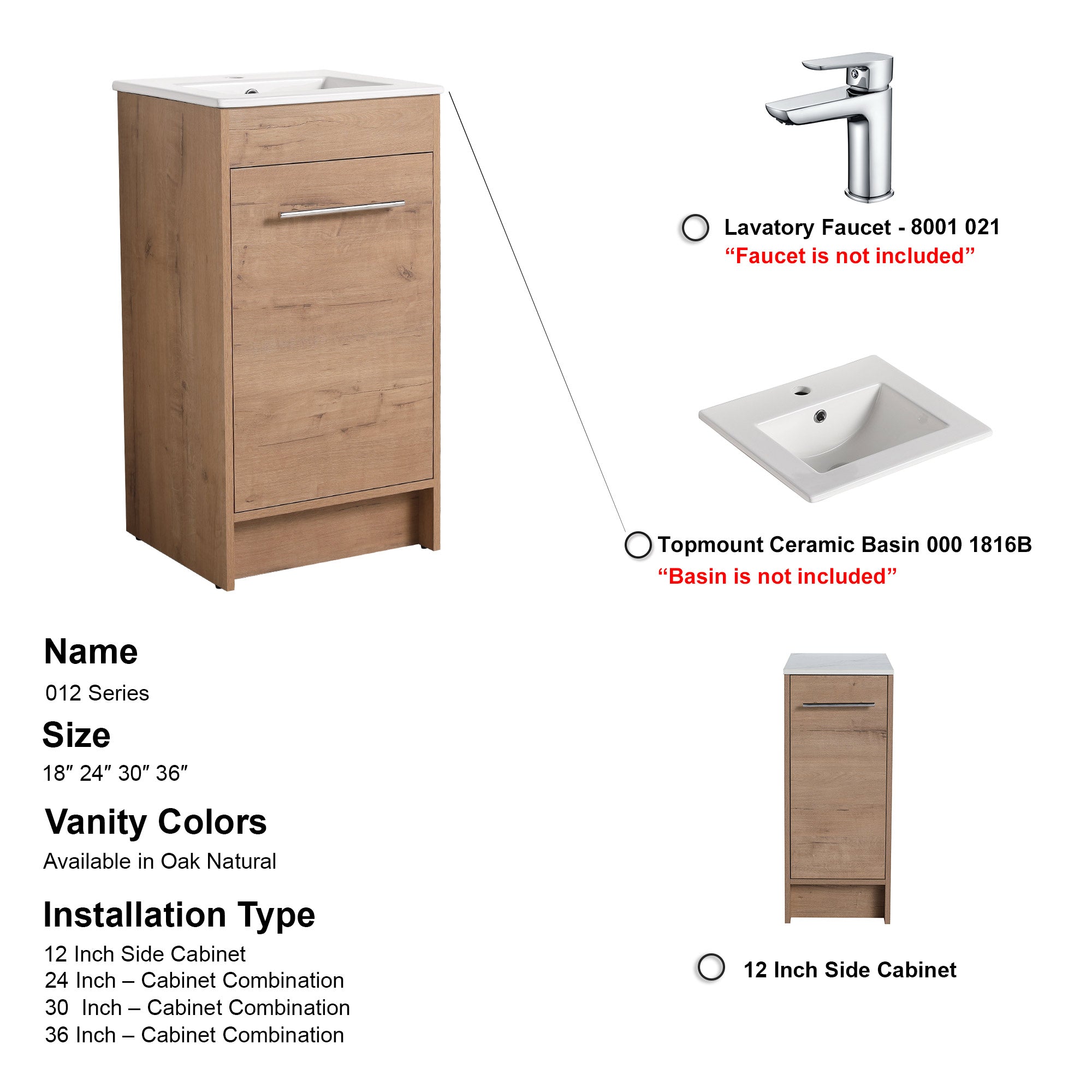 012 Series - 18 Inch Vanity