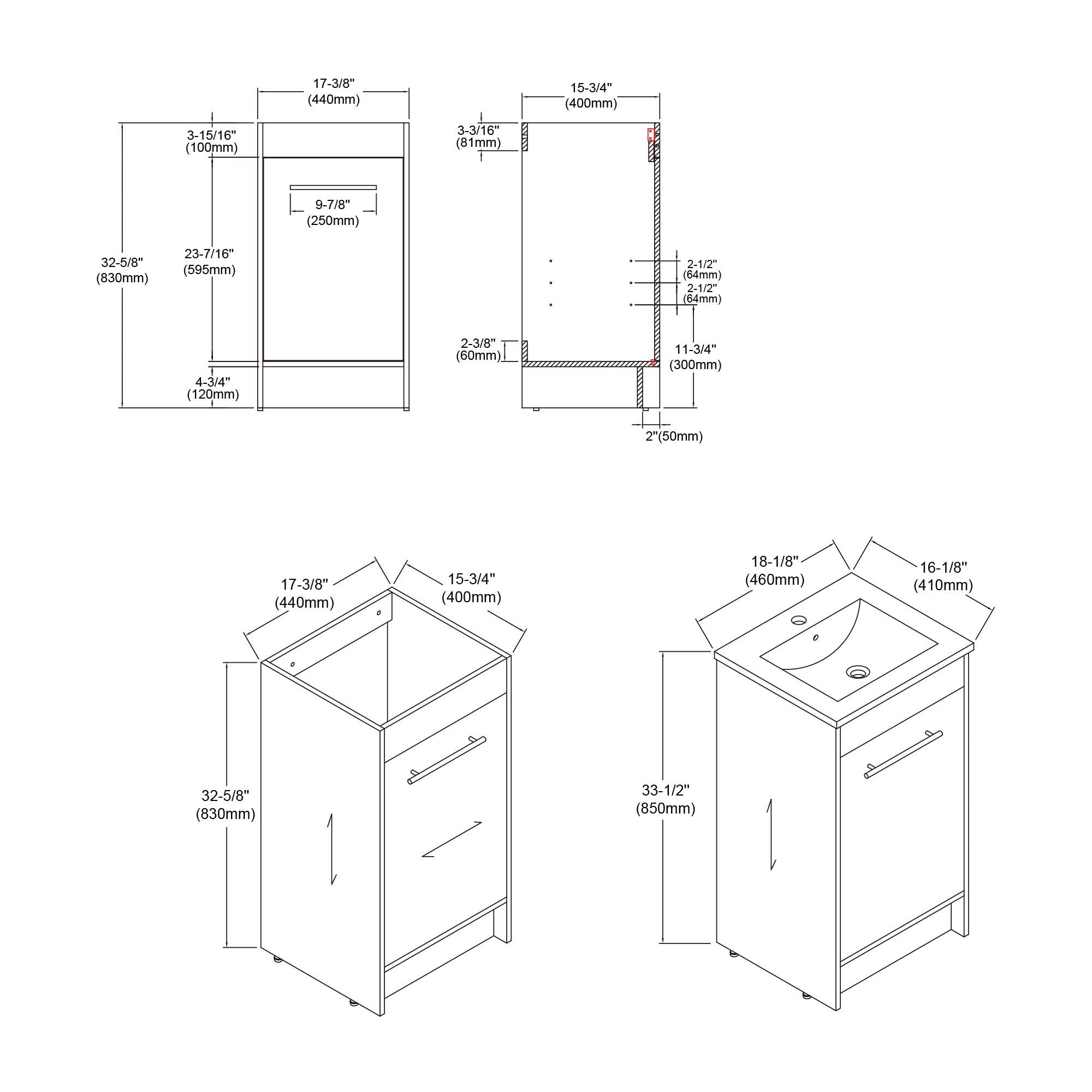 012 Series - 18 Inch Vanity
