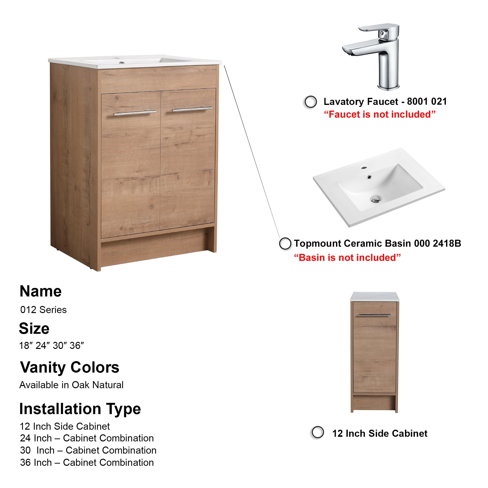 012 Series - 24 Inch Vanity