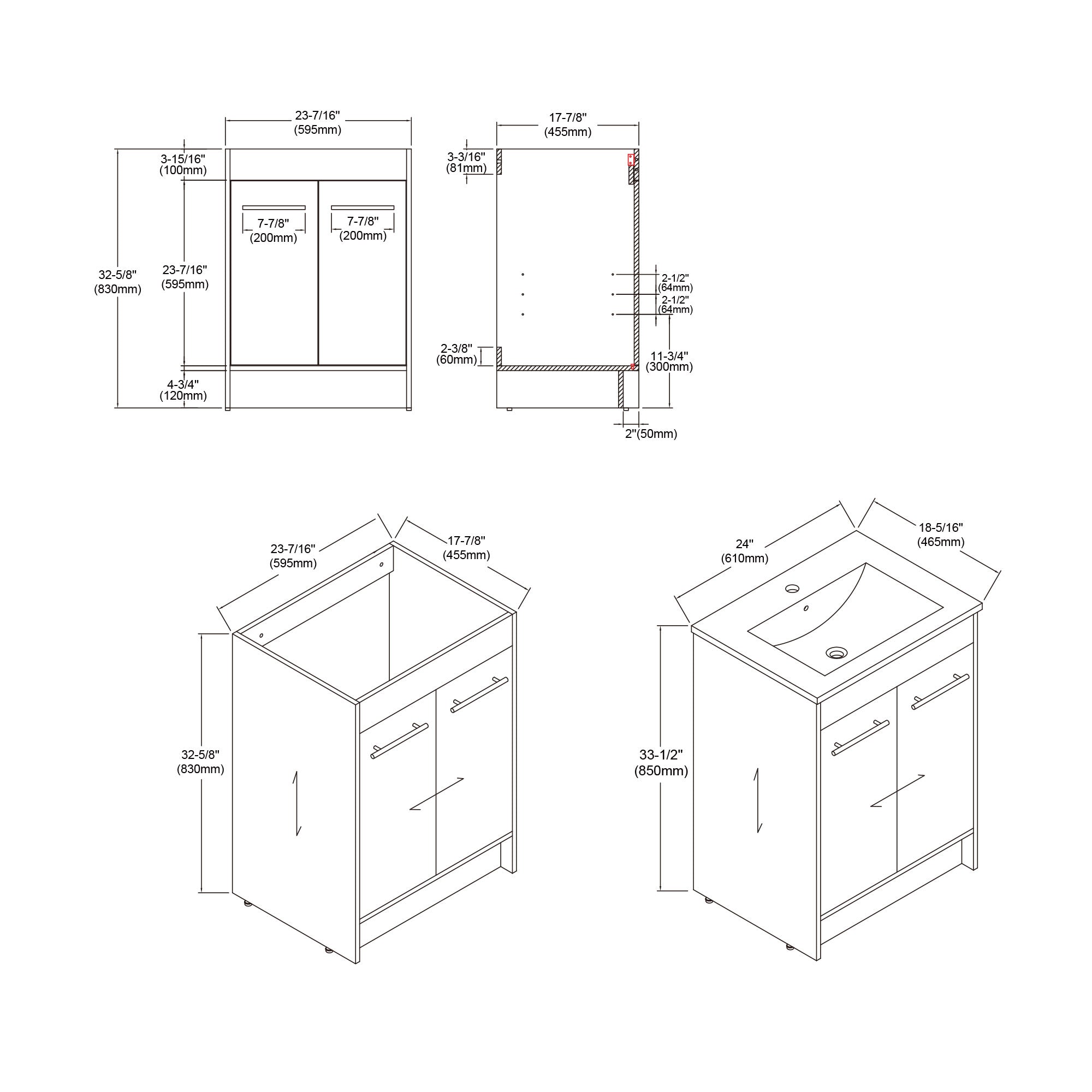 012 Series - 24 Inch Vanity