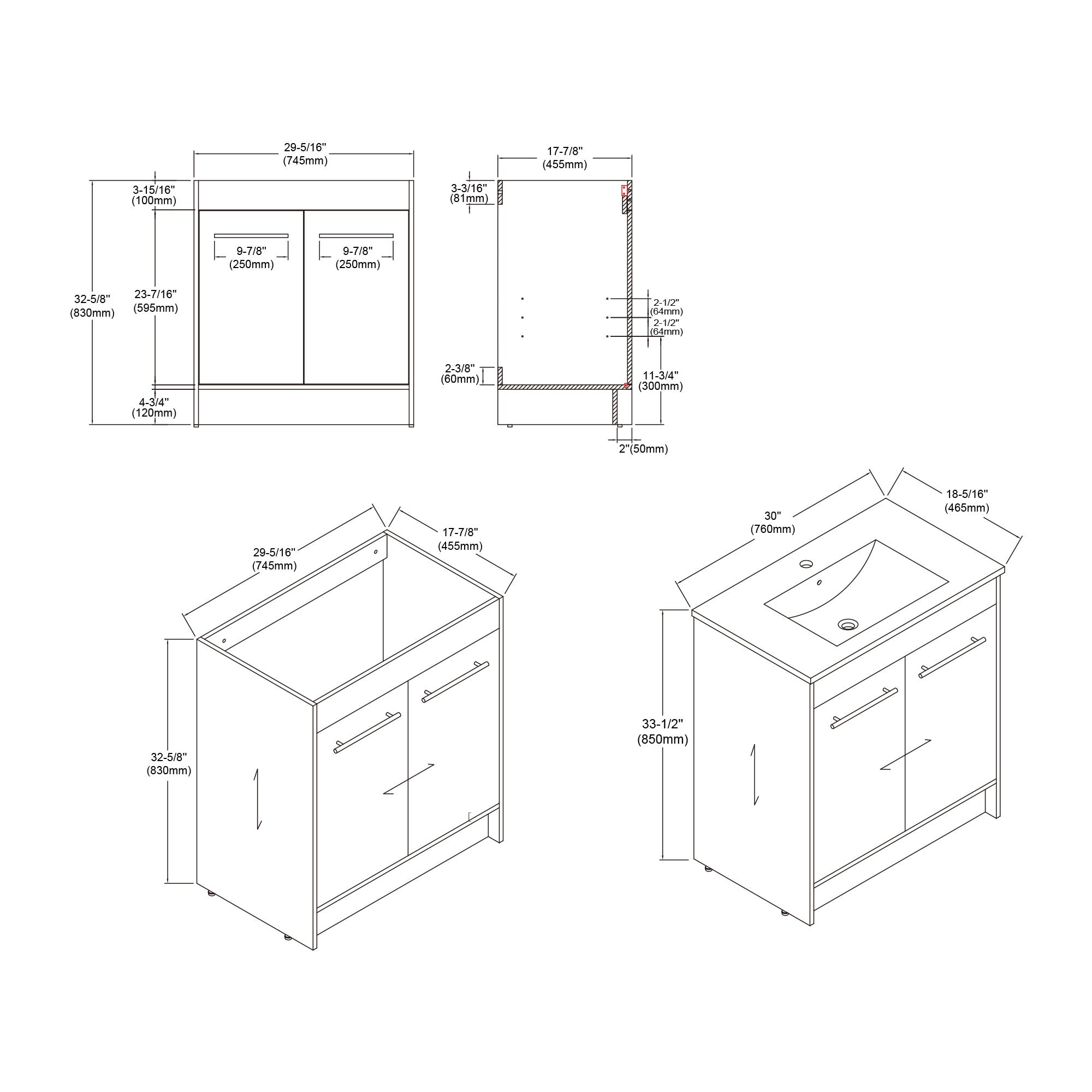 012 Series - 30 Inch Vanity