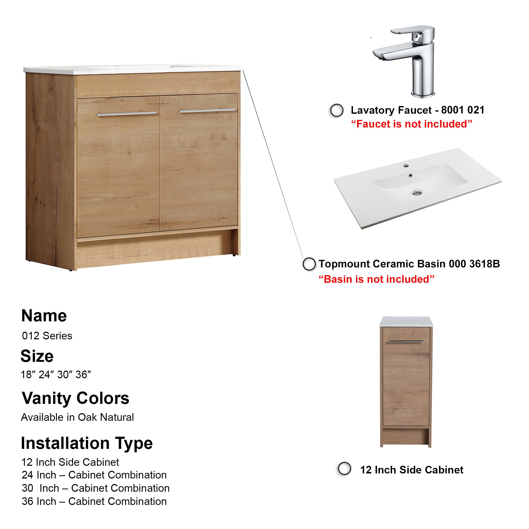 012 Series - 36 Inch Vanity