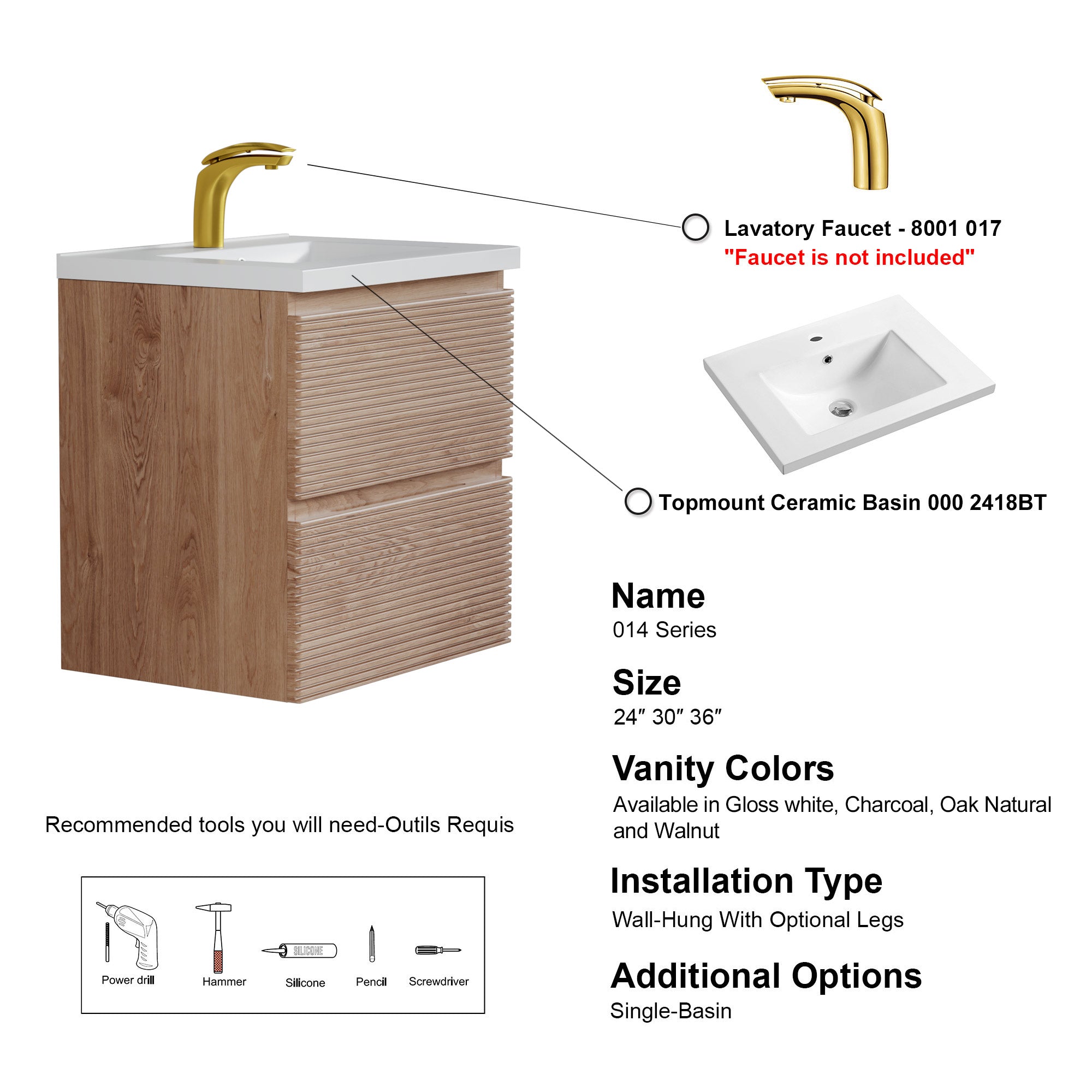 014 Series - 24 Inch Vanity