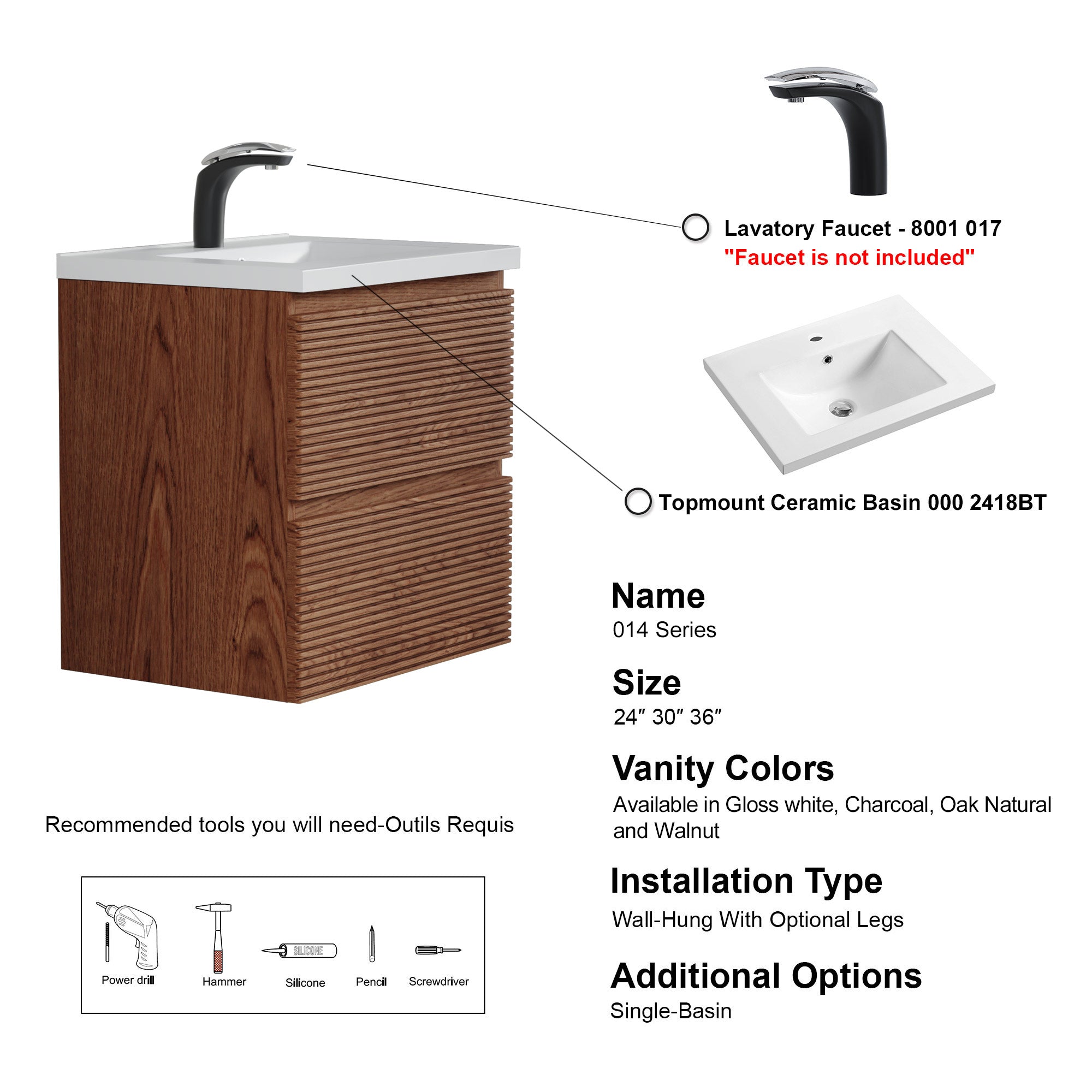 014 Series - 24 Inch Vanity