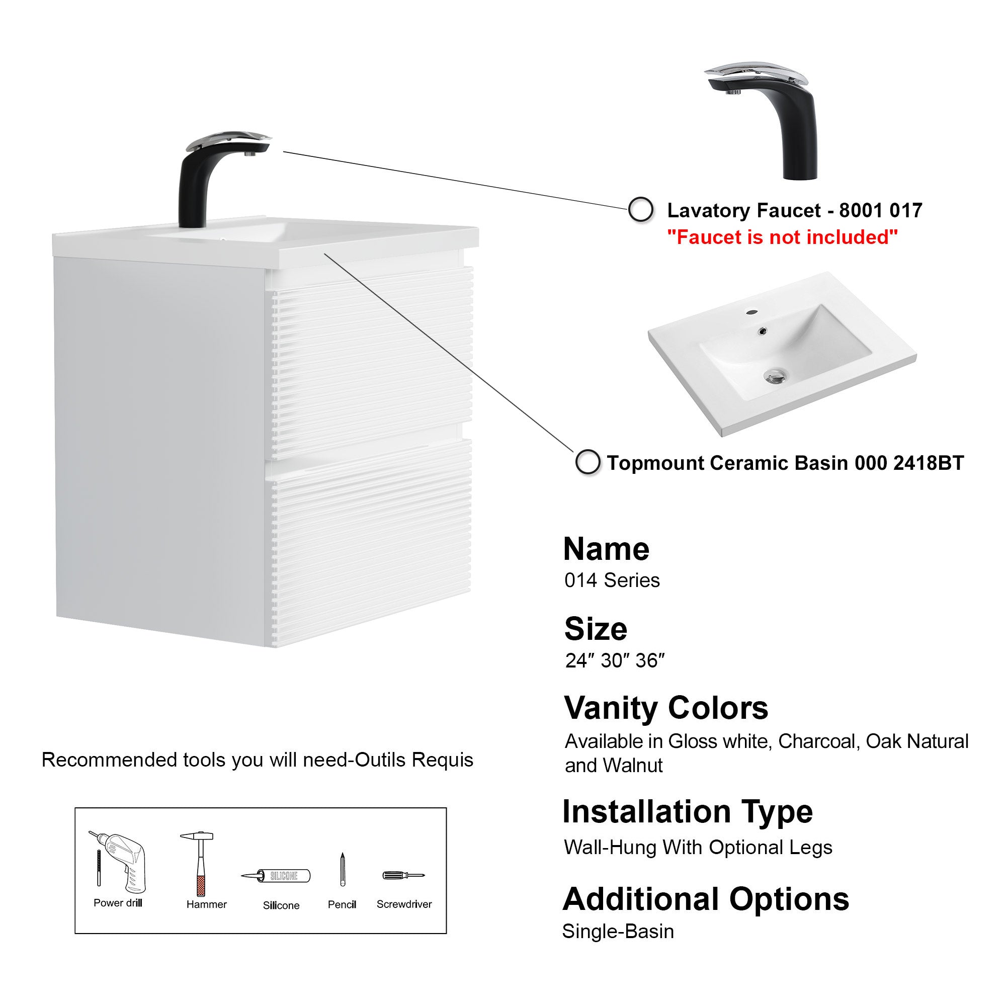 014 Series - 24 Inch Vanity