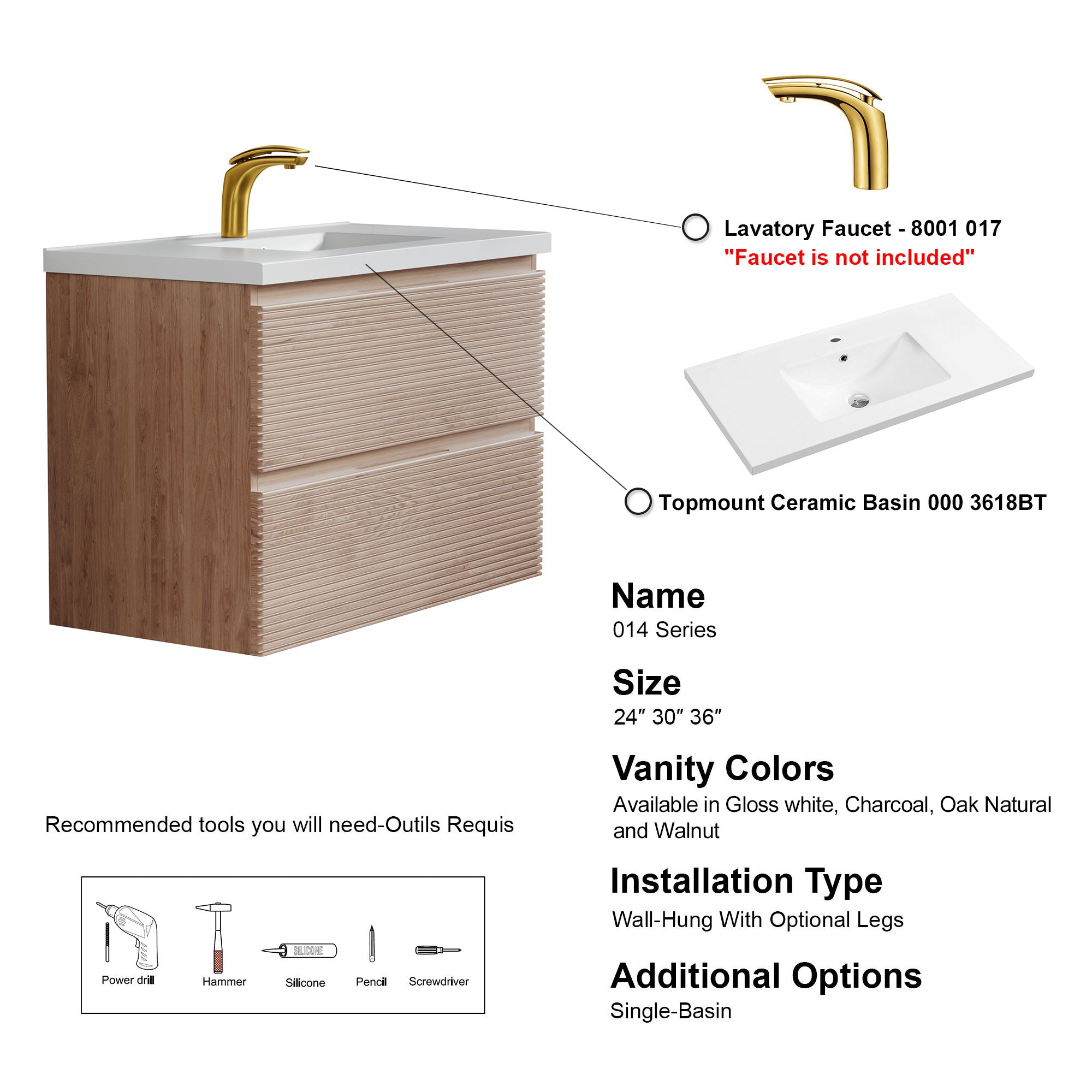 014 Series - 36 Inch Vanity