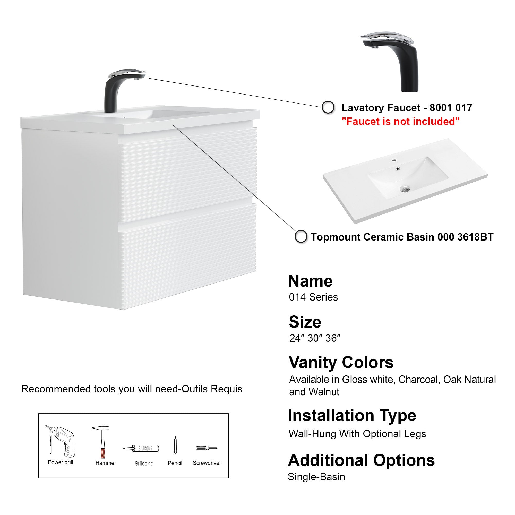 014 Series - 36 Inch Vanity