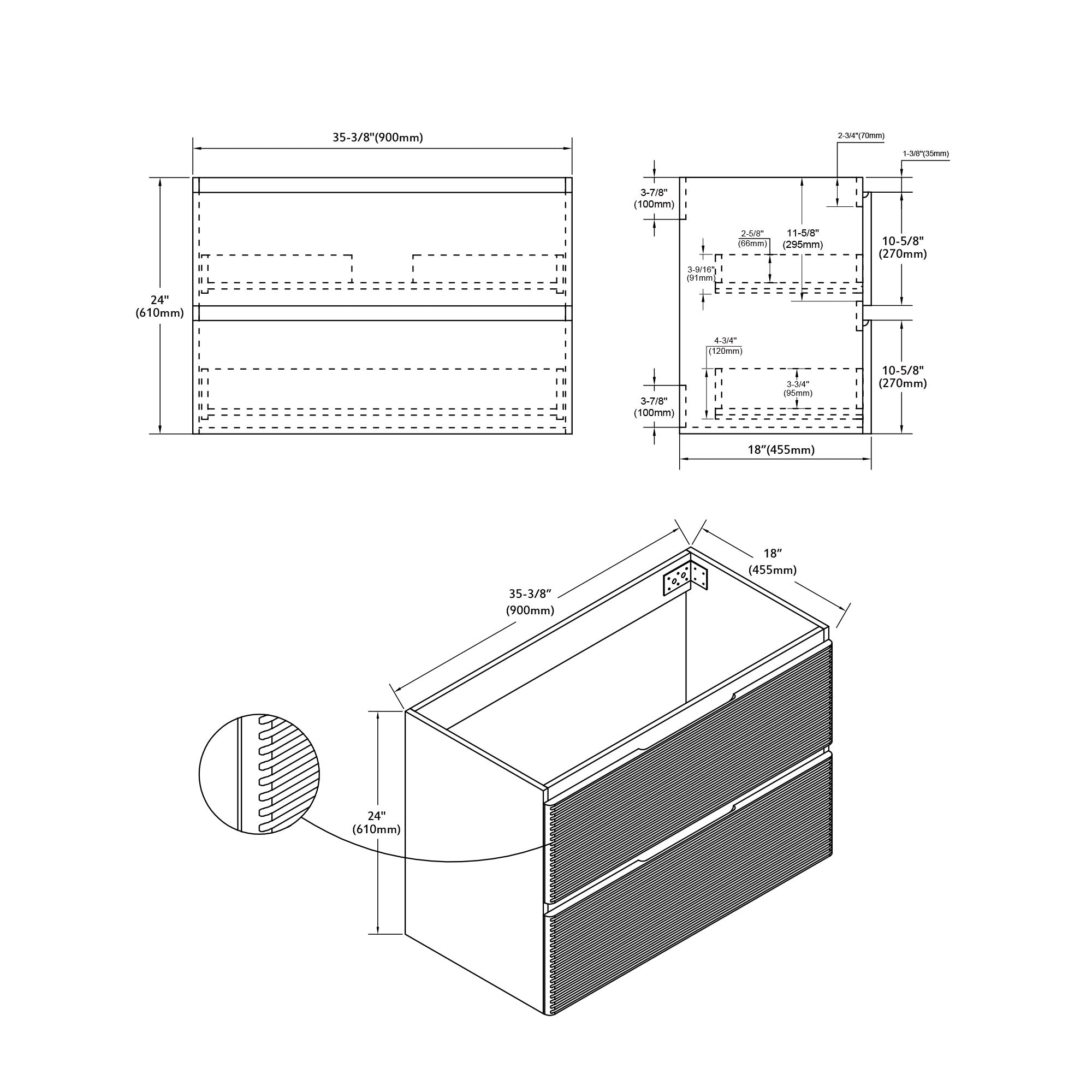 014 Series - 36 Inch Vanity