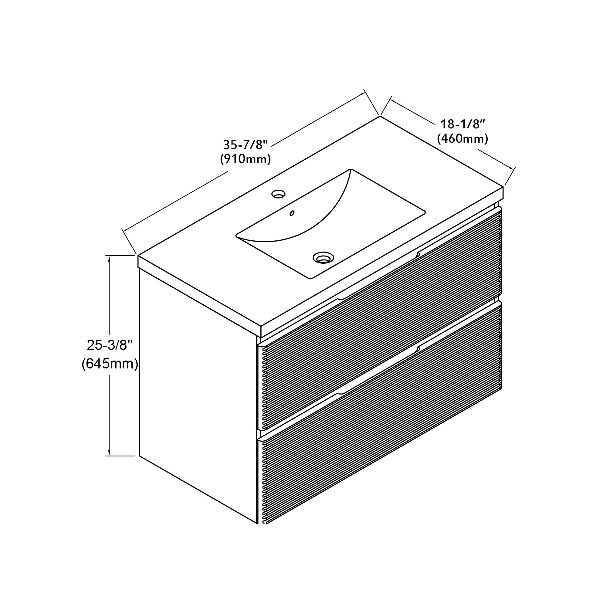 014 Series - 36 Inch Vanity