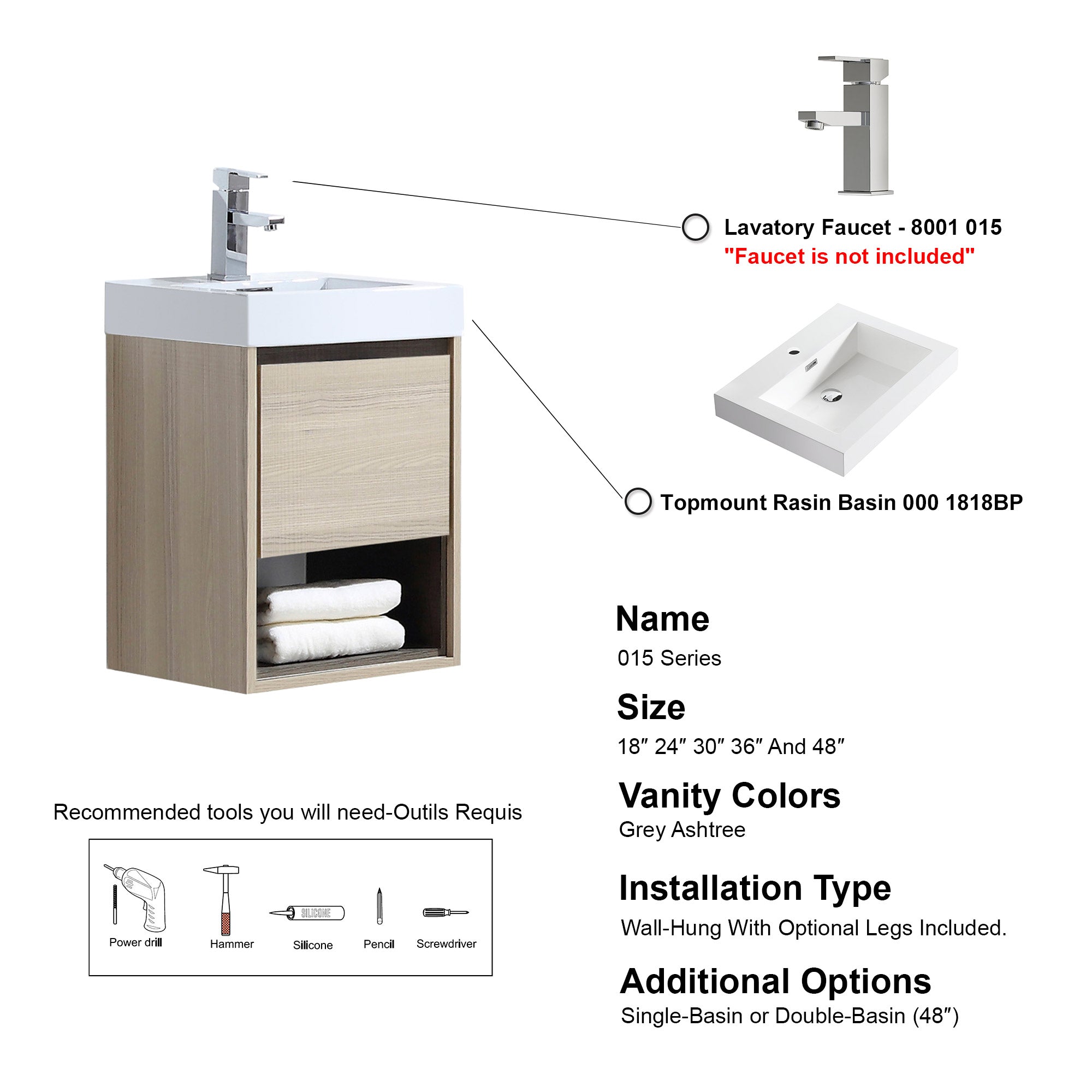 015 Series-18 Inch Vanity