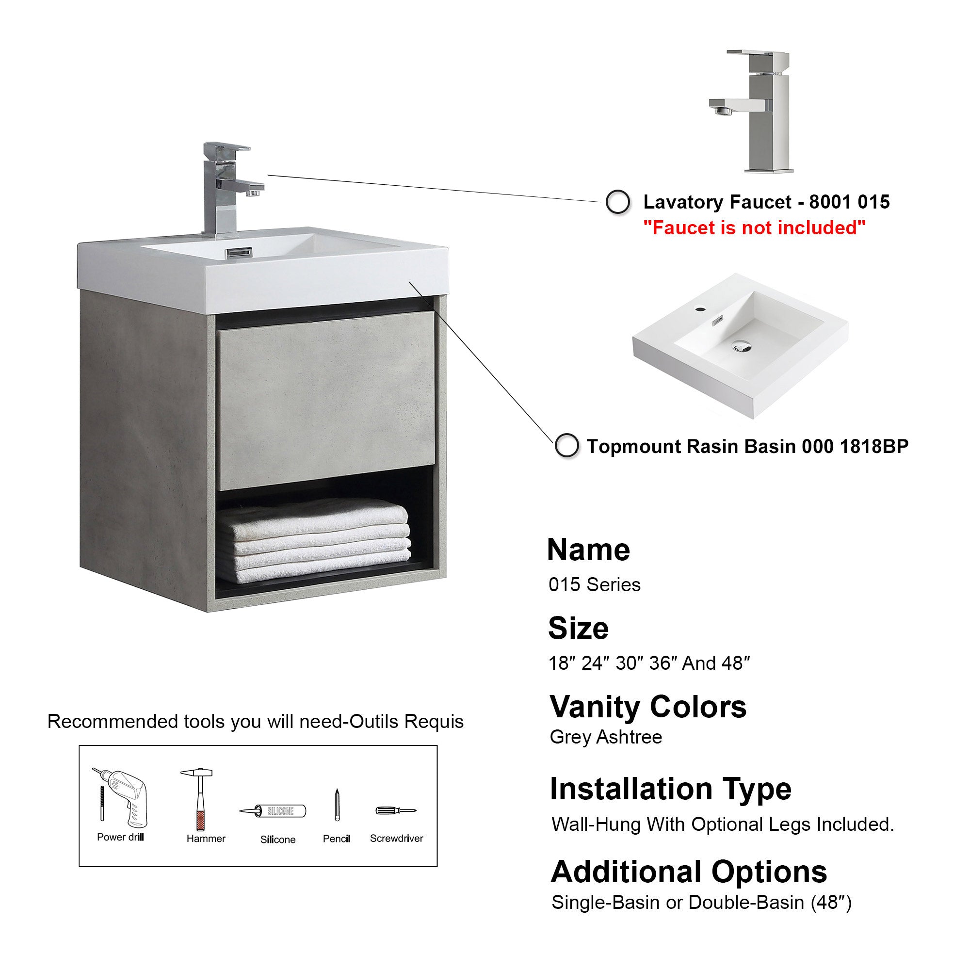 015 Series-18 Inch Vanity