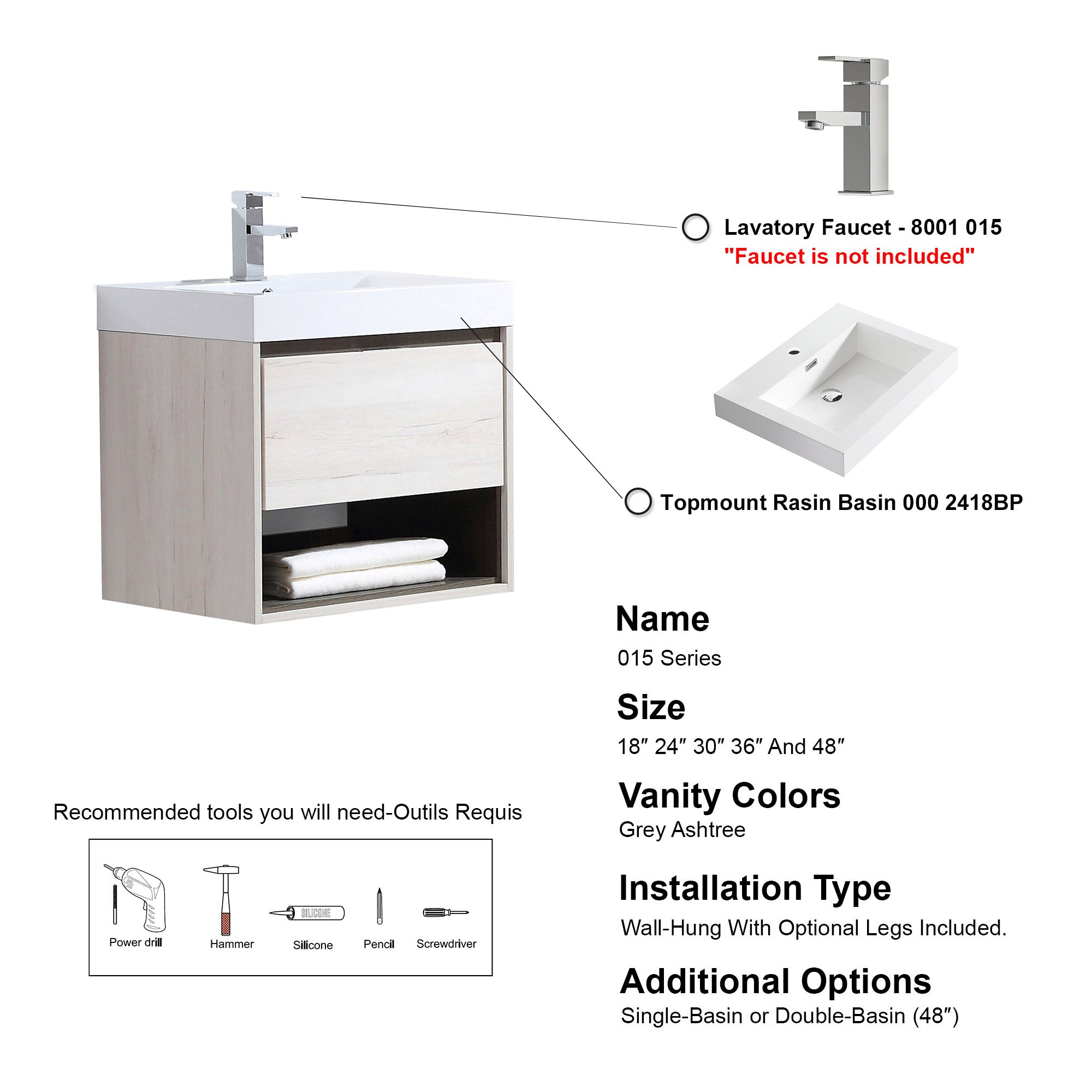 015 Series-24 Inch Vanity