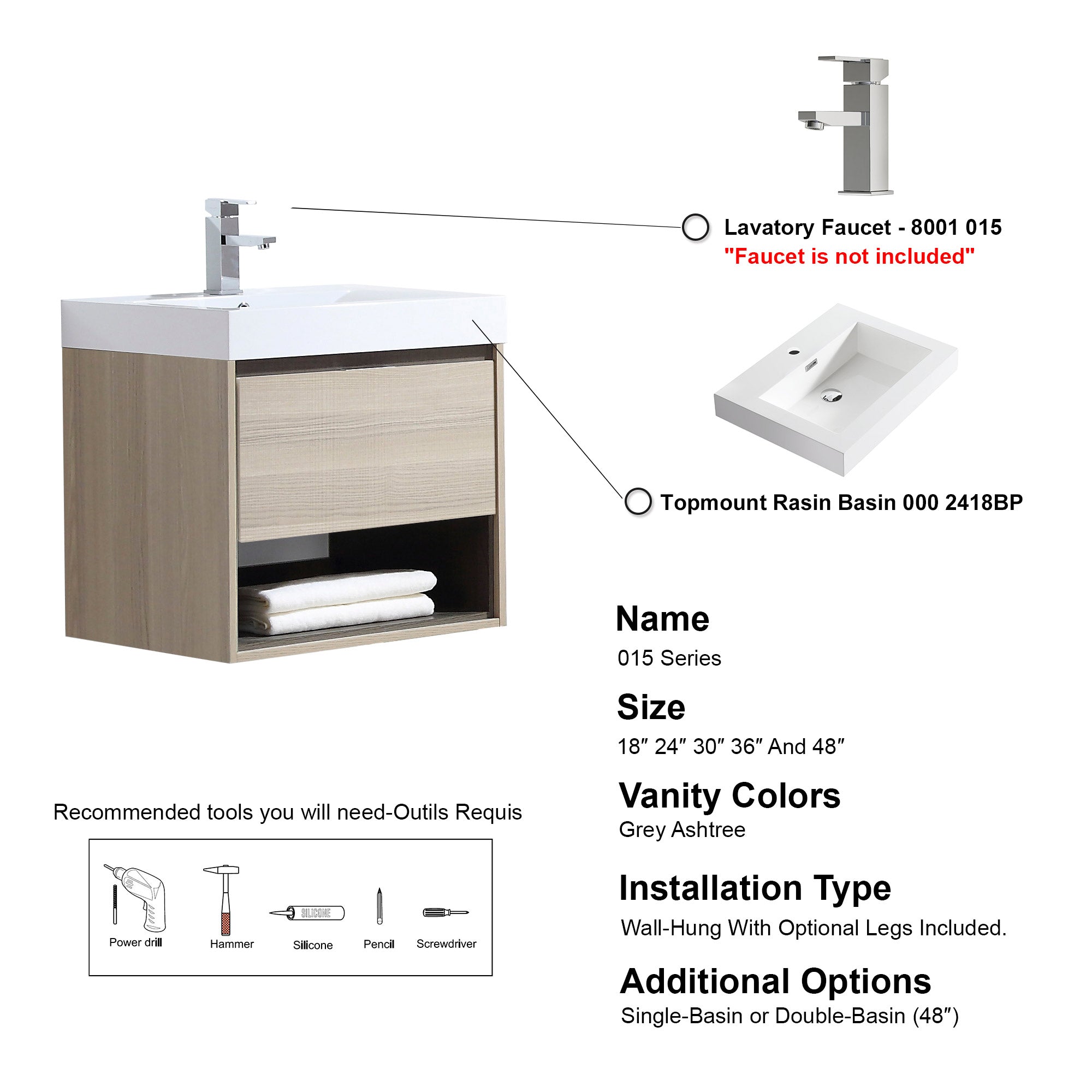 015 Series-24 Inch Vanity