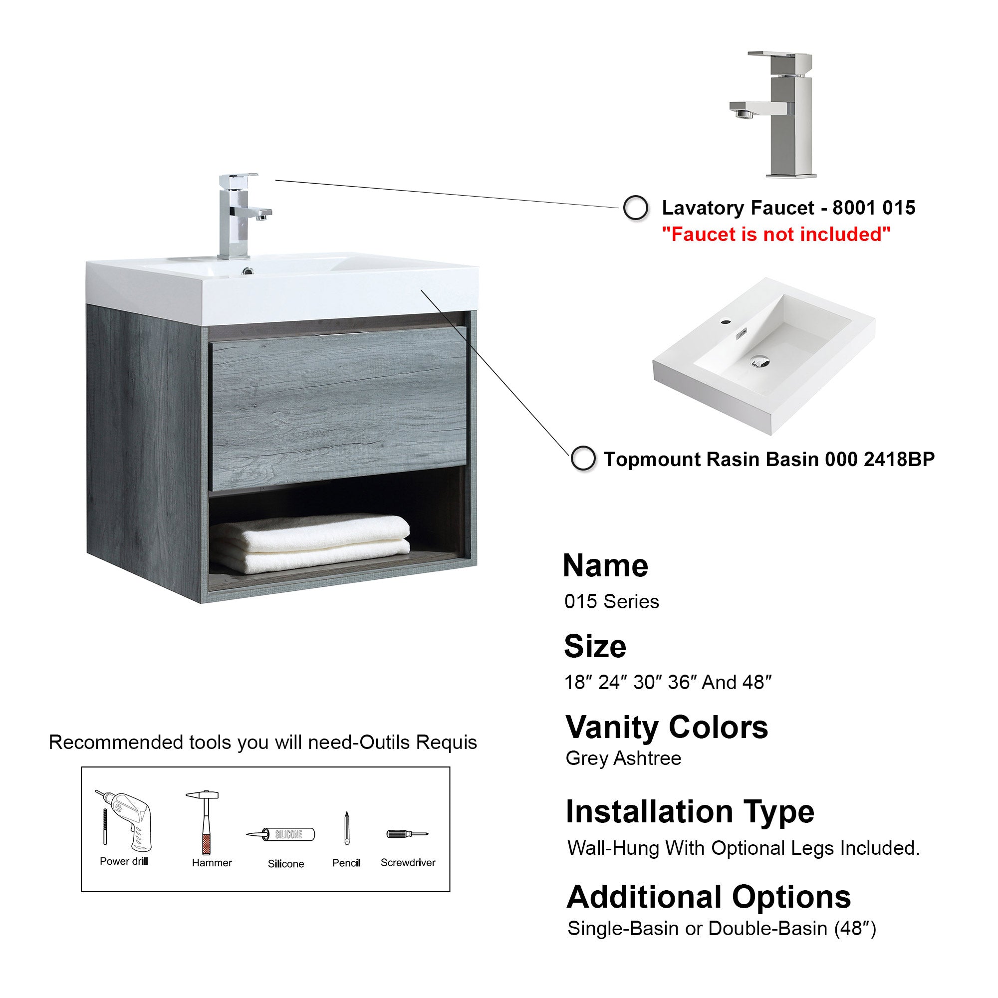 015 Series-24 Inch Vanity