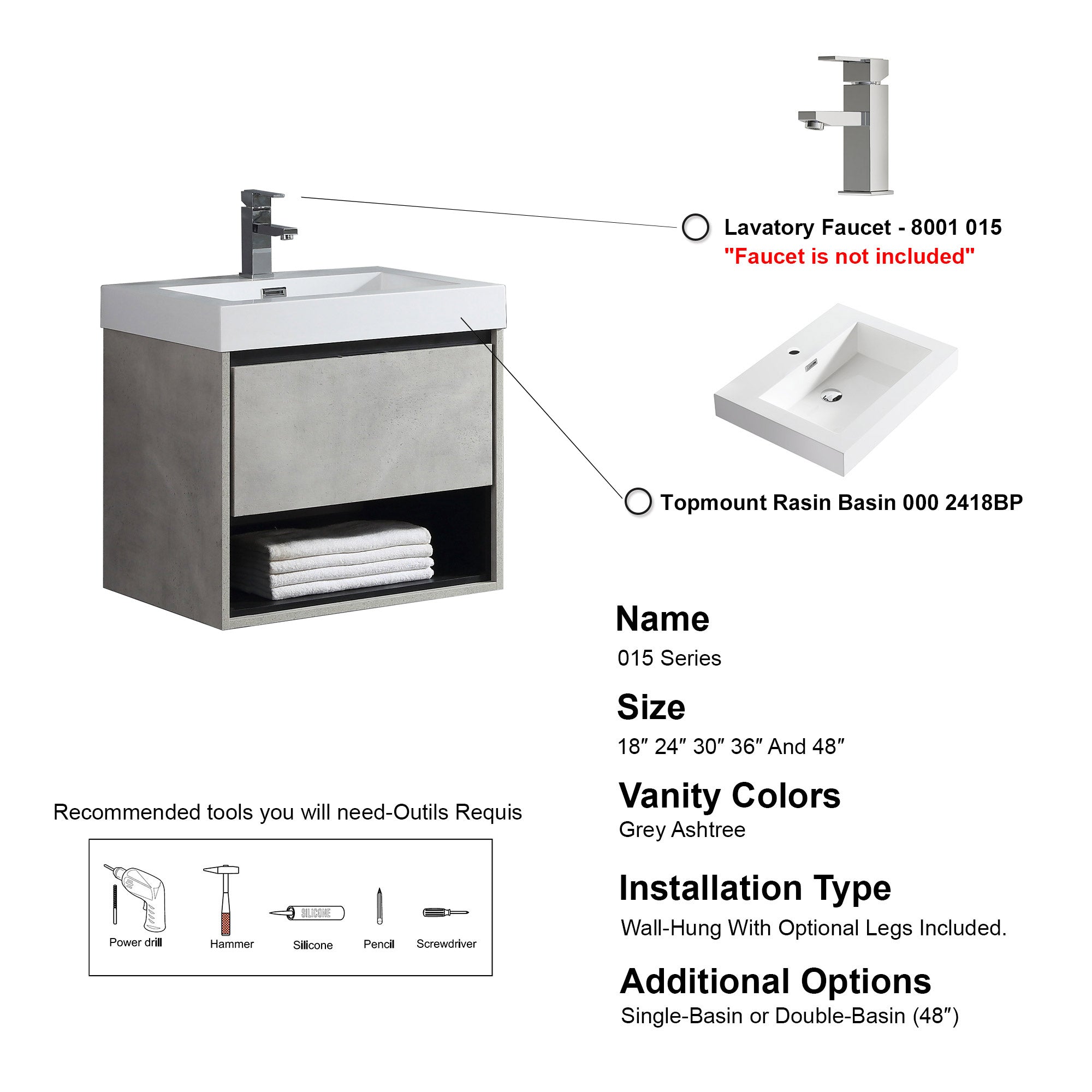015 Series-24 Inch Vanity