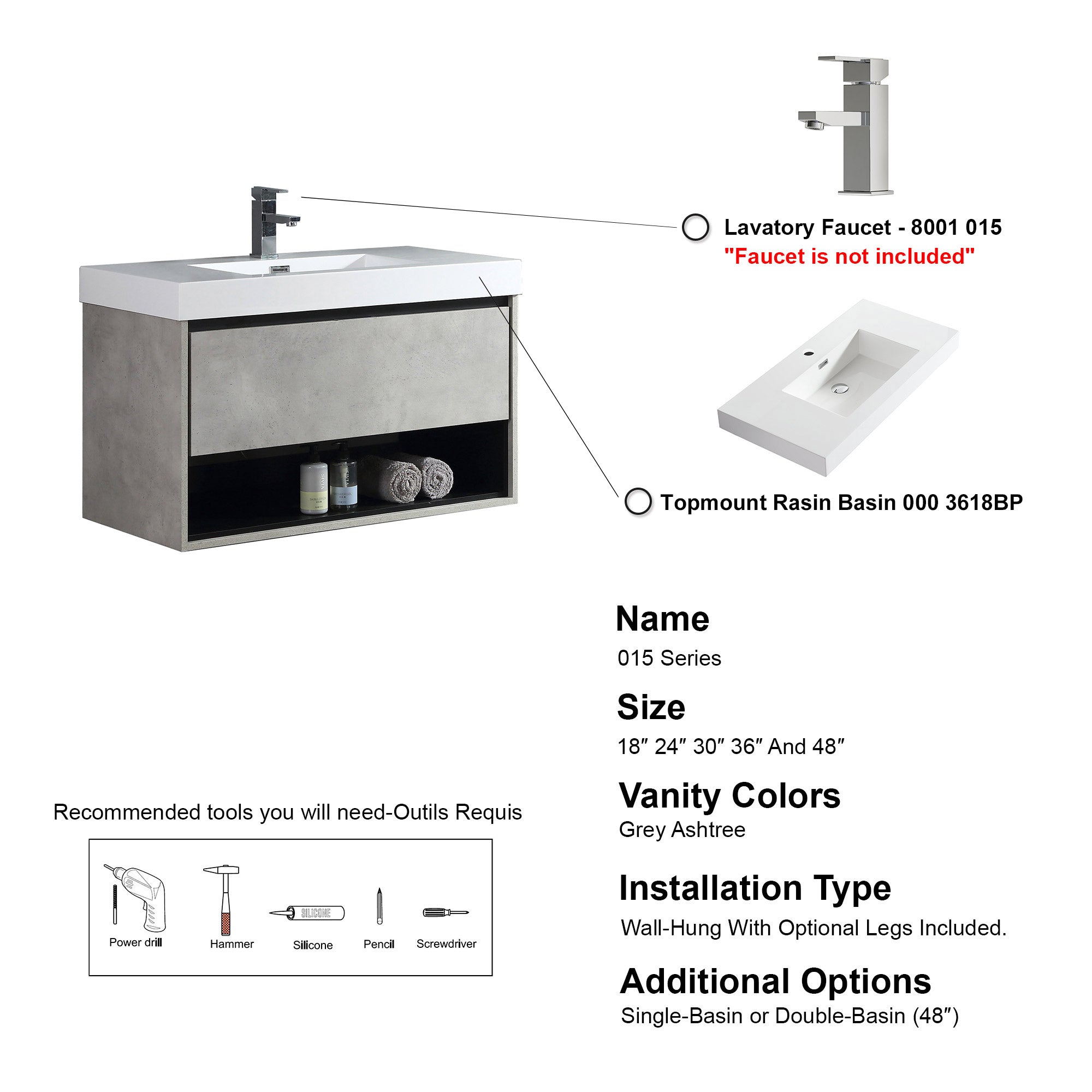 015 Series-36 Inch Vanity