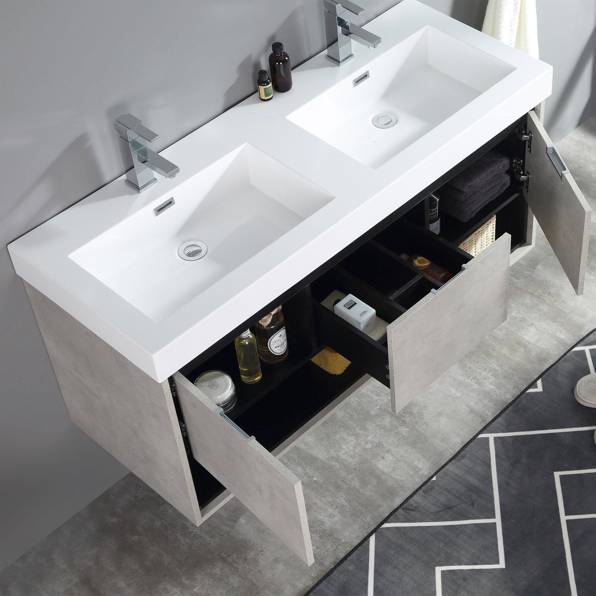 015 Series-48 Inch Vanity - Double Sinks
