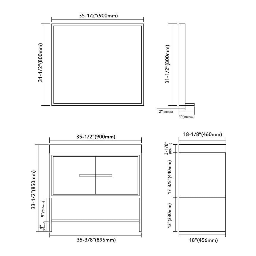 017 Series - 36 Inch Vanity