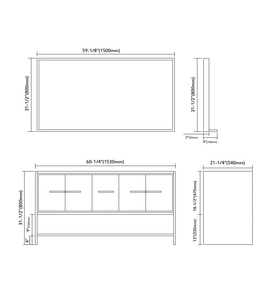 017 Series-60 Inch Vanity