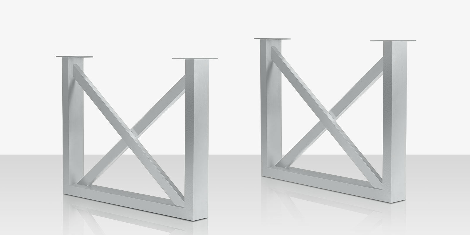 Contemporary Bases Square X Style Dining Table Base (set of two)