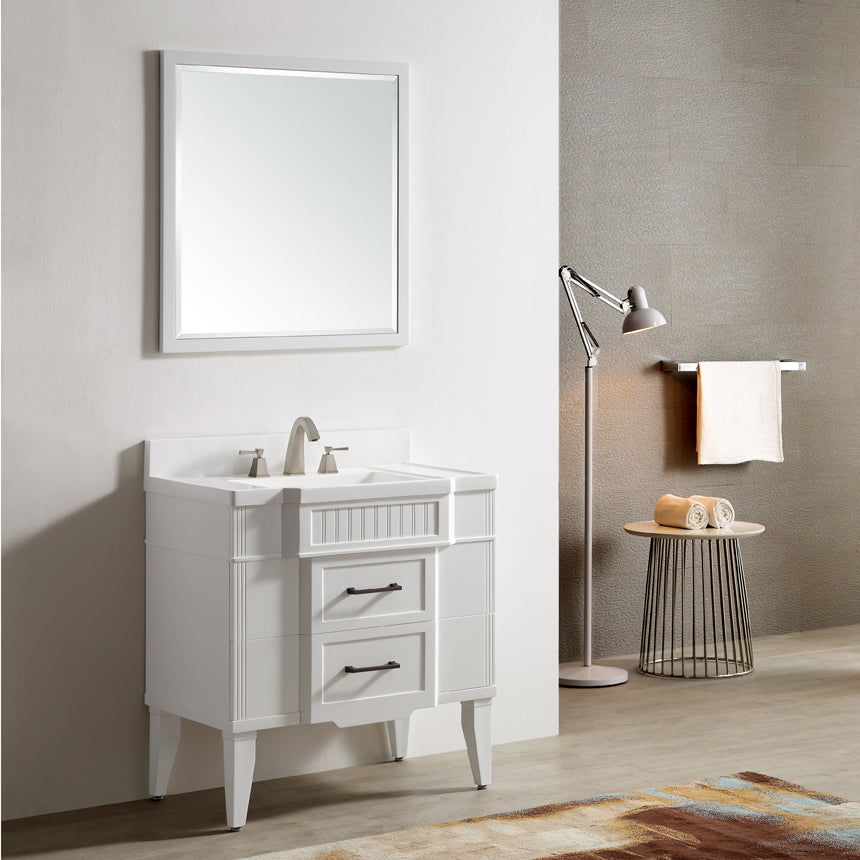 020 Series- 33 Inch Vanity-White With Basin