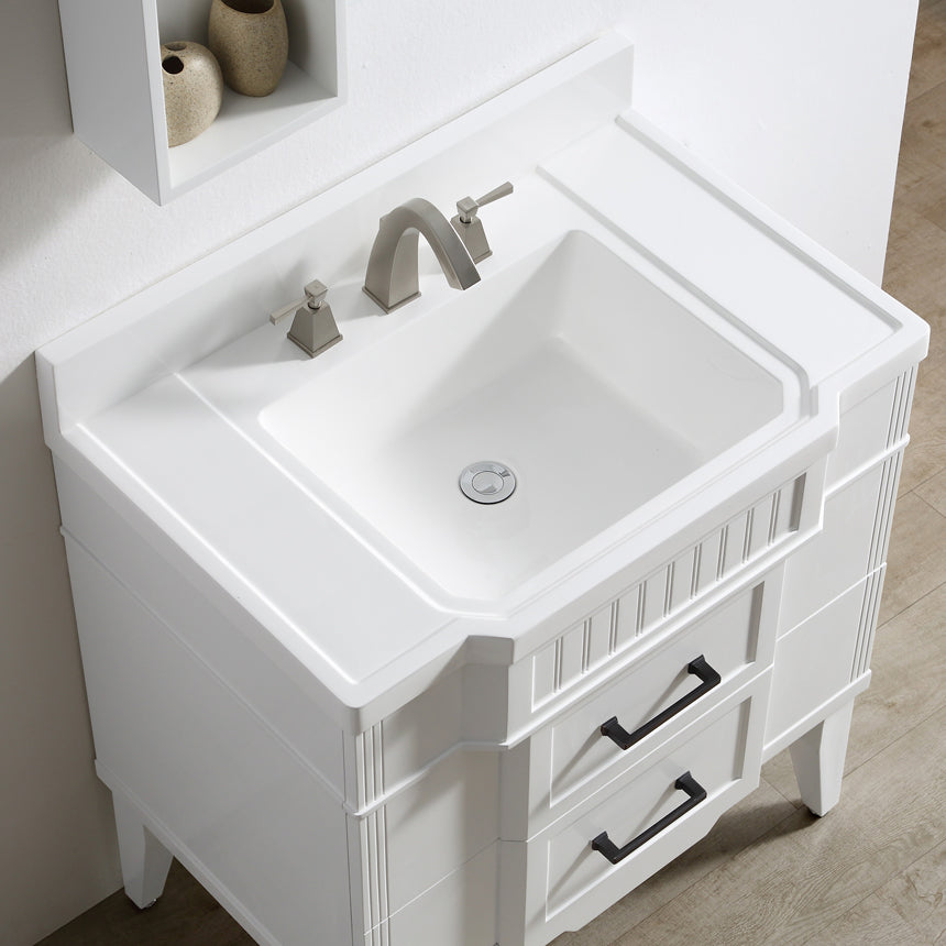 020 Series- 33 Inch Vanity-White With Basin
