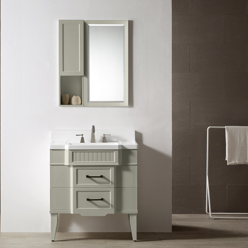 020 Series- 33 Inch Vanity-Grey Green With Basin