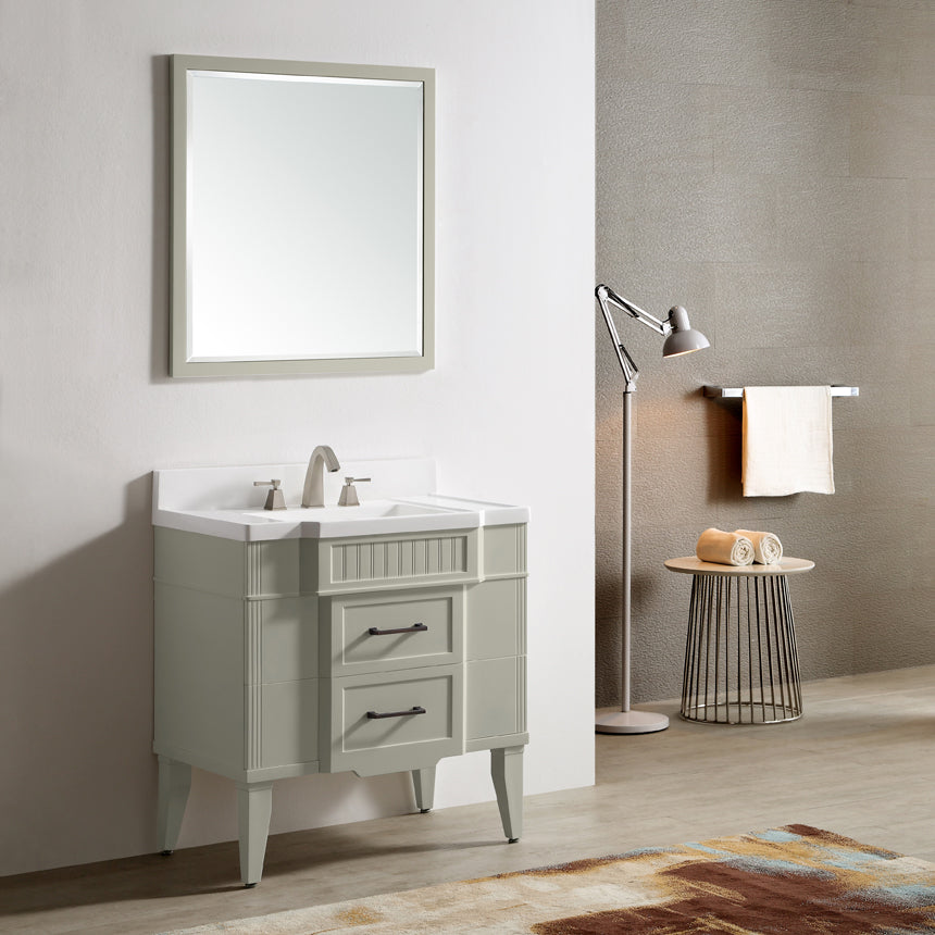 020 Series- 33 Inch Vanity-Grey Green With Basin
