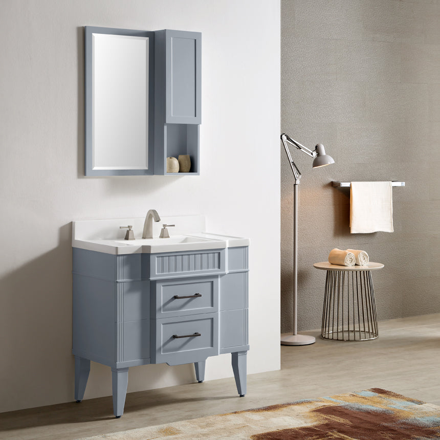 020 Series- 33 Inch Vanity-Grey Blue With Basin