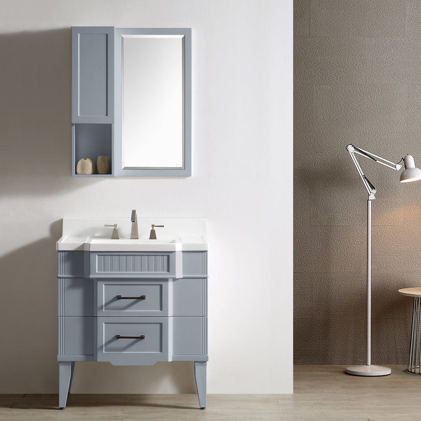 020 Series- 33 Inch Vanity-Grey Blue With Basin