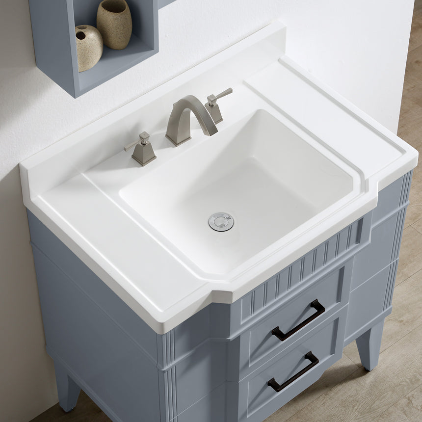 020 Series- 33 Inch Vanity-Grey Blue With Basin