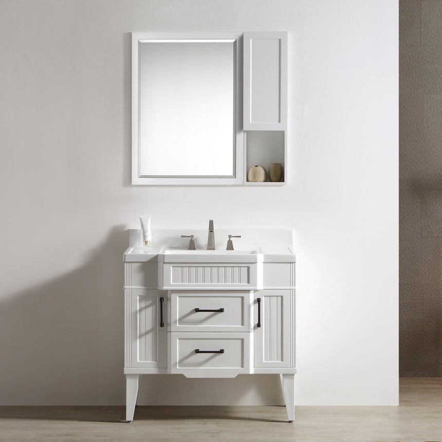 020 Series- 36 Inch Vanity-White With Basin