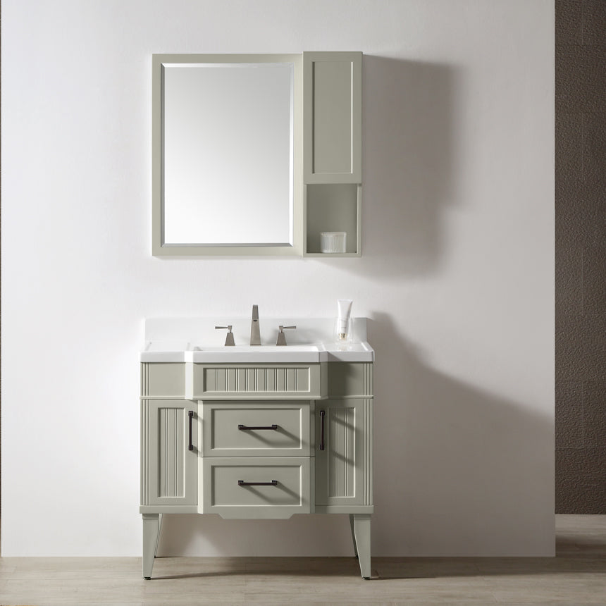 020 Series- 36 Inch Vanity-Grey Green With Basin