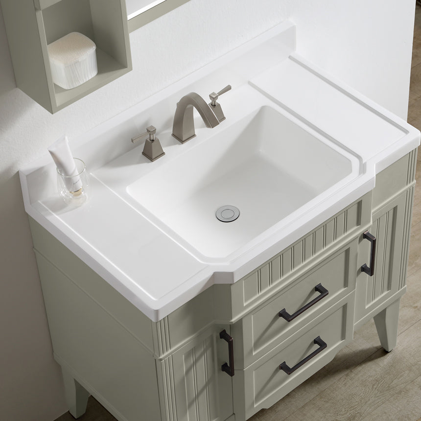 020 Series- 36 Inch Vanity-Grey Green With Basin