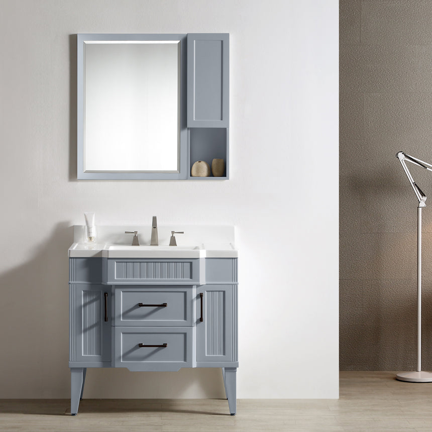 020 Series- 36 Inch Vanity-Grey Blue With Basin