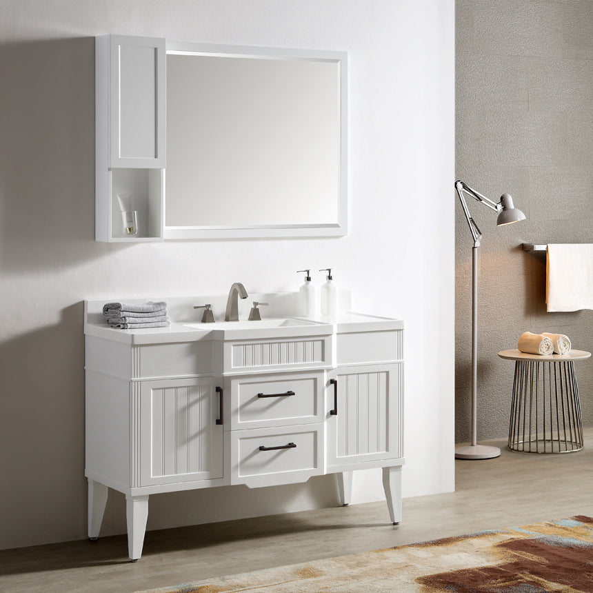 020 Series- 48 Inch Vanity-White With Basin