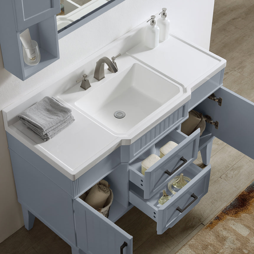 020 Series- 48 Inch Vanity-Grey Blue With Basin