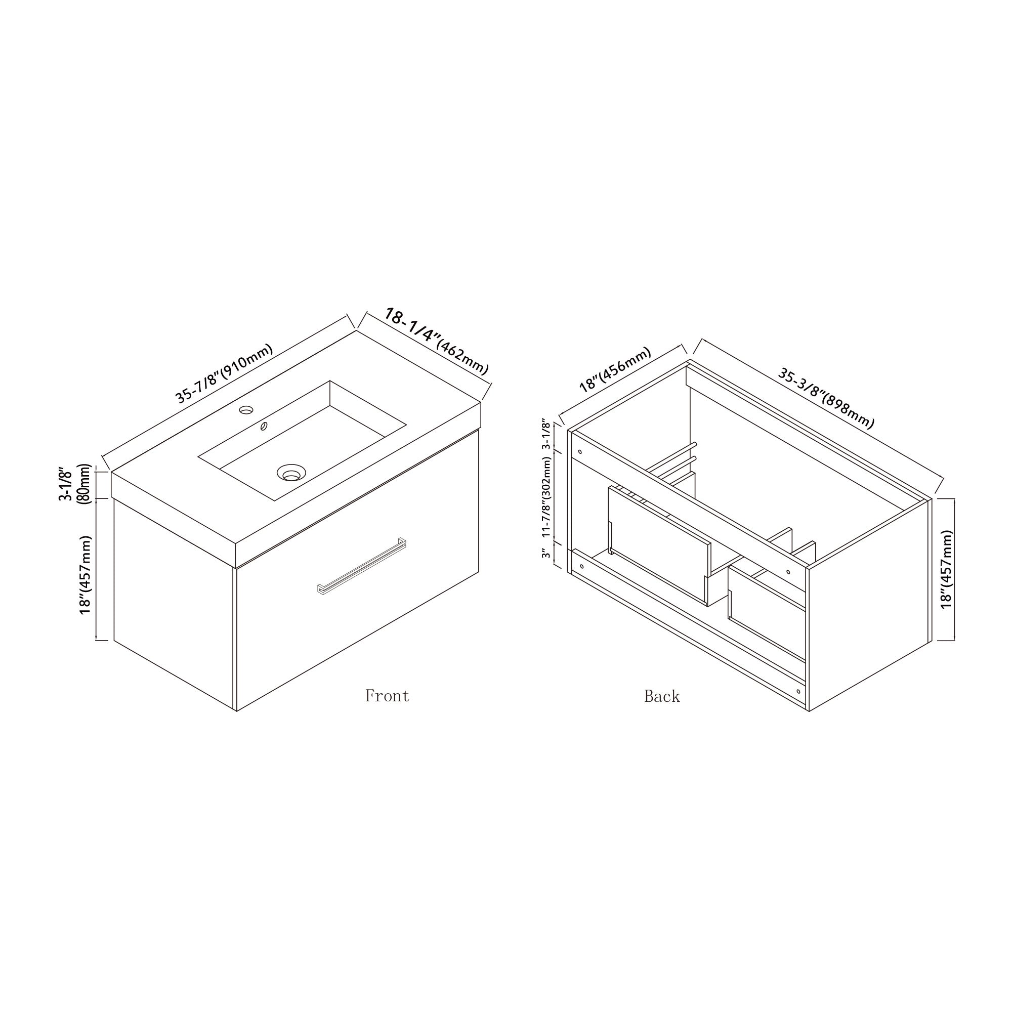 021 Series-36 Inch Vanity