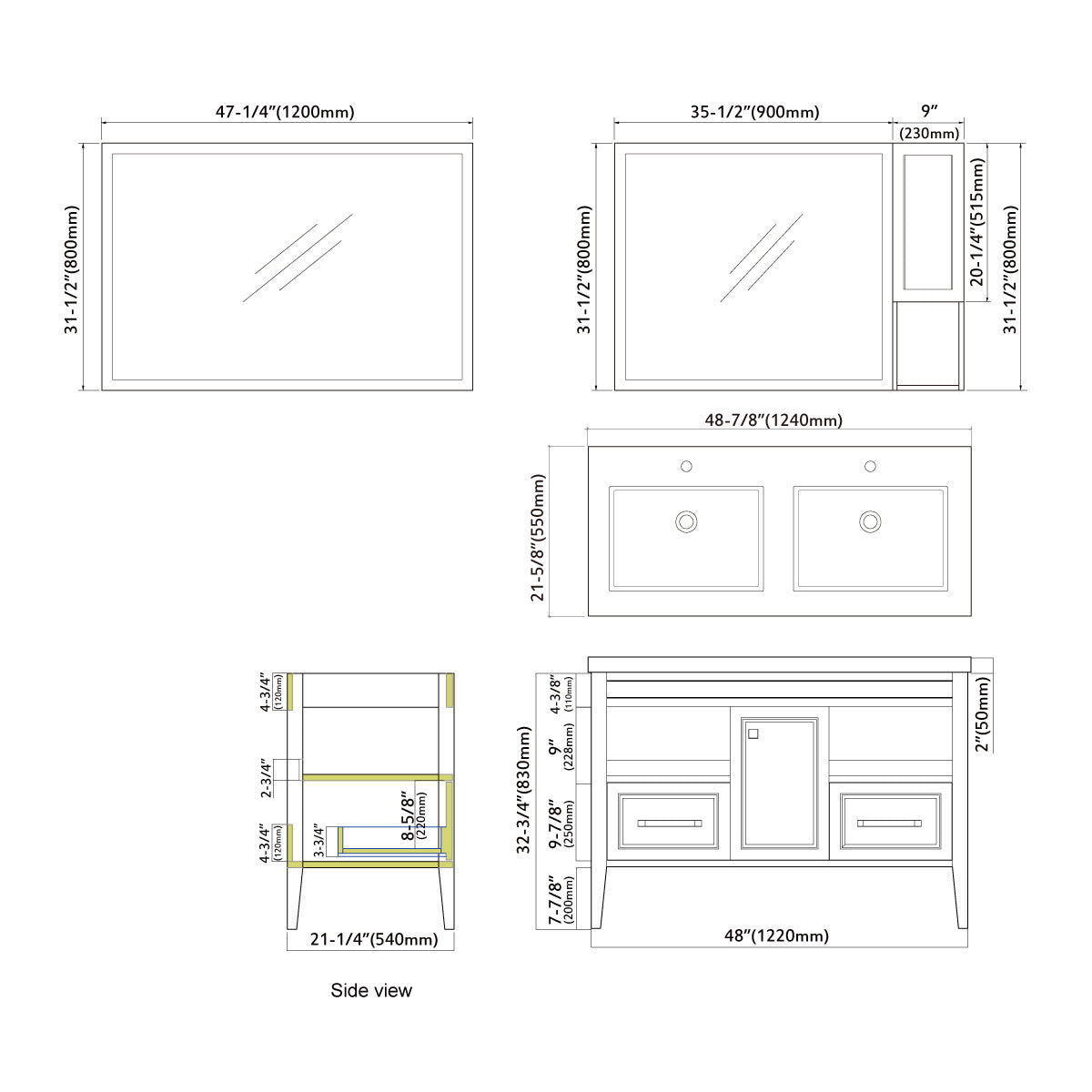 022 Series - 48 Inch Vanity