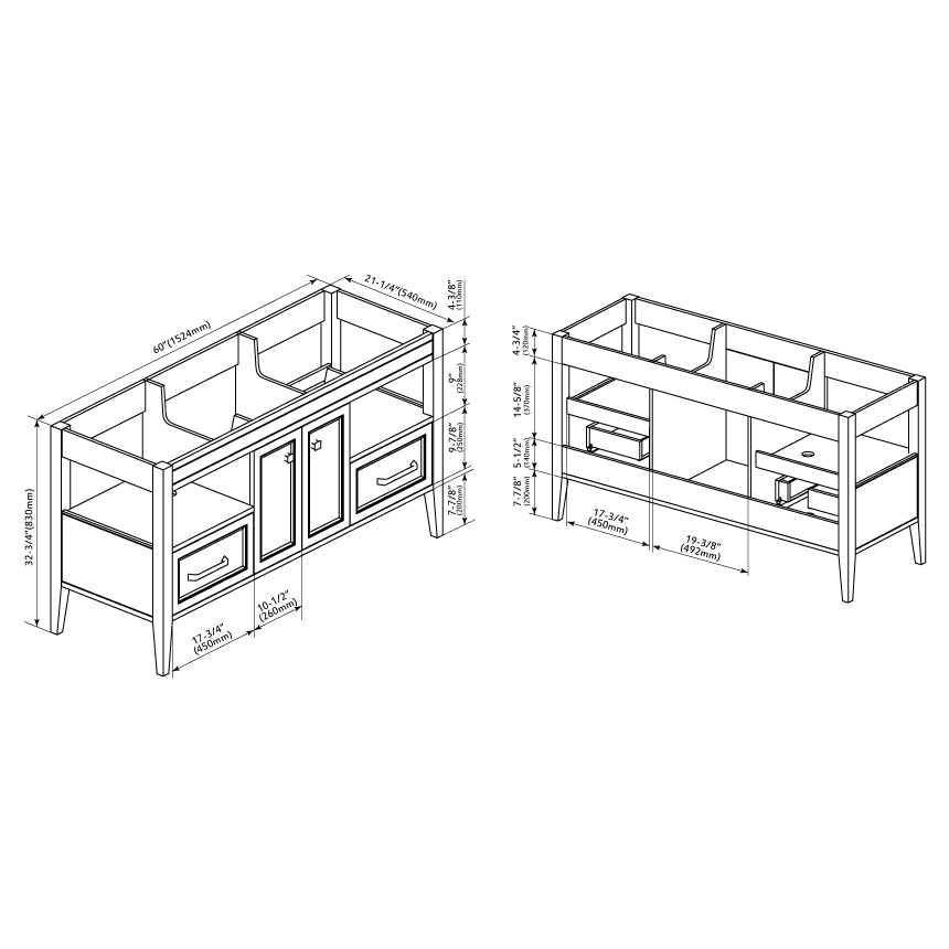 022 Series - 60 Inch Vanity