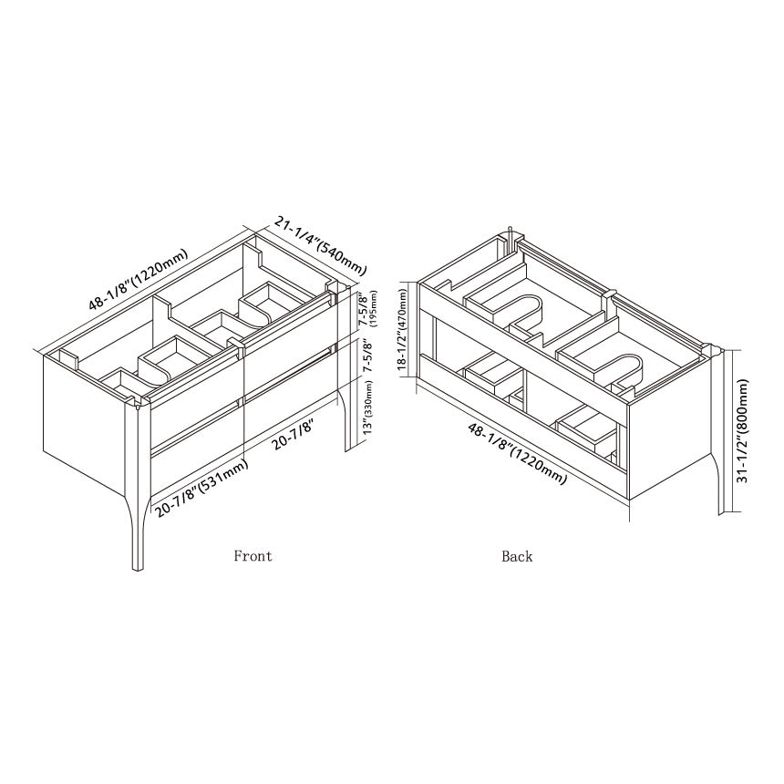 023 LED Series - 48 Inch Vanity