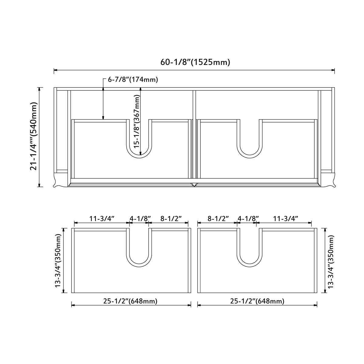 023 LED Series - 60 Inch Vanity