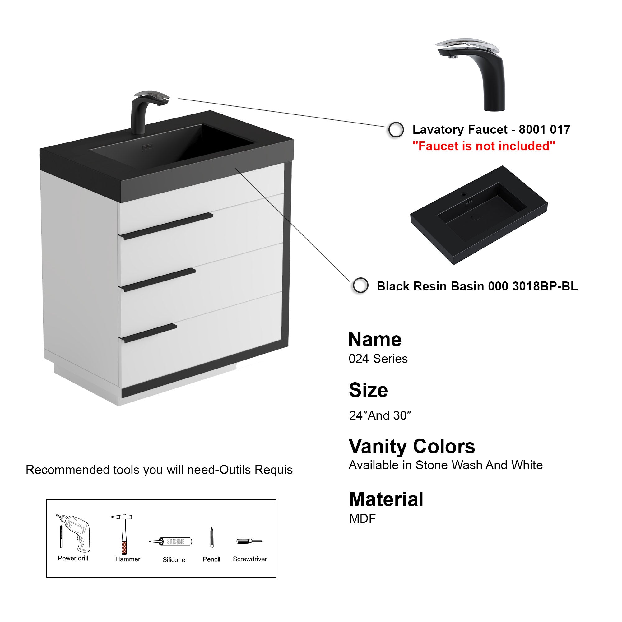 024 Series - 30 Inch Vanity