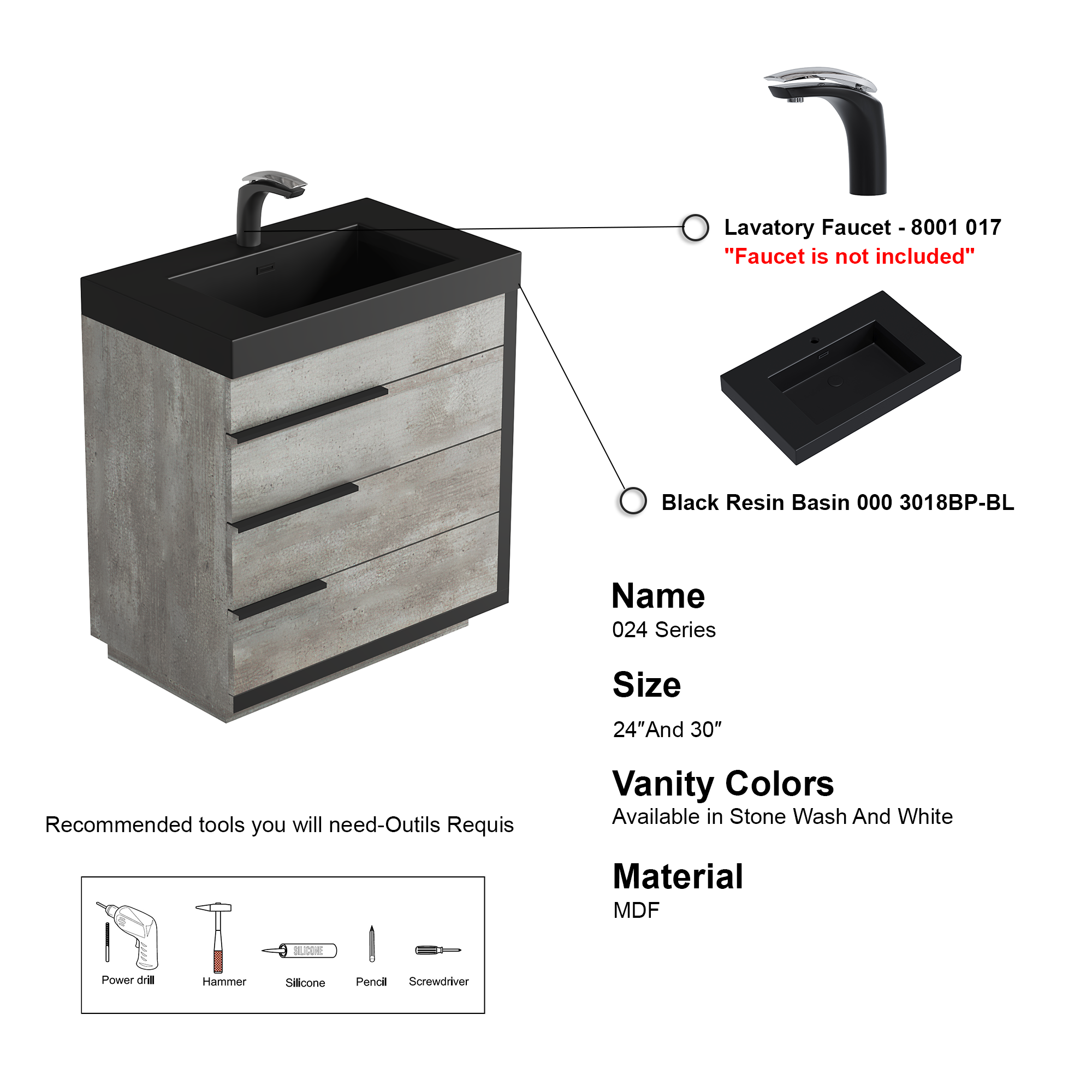 024 Series - 30 Inch Vanity