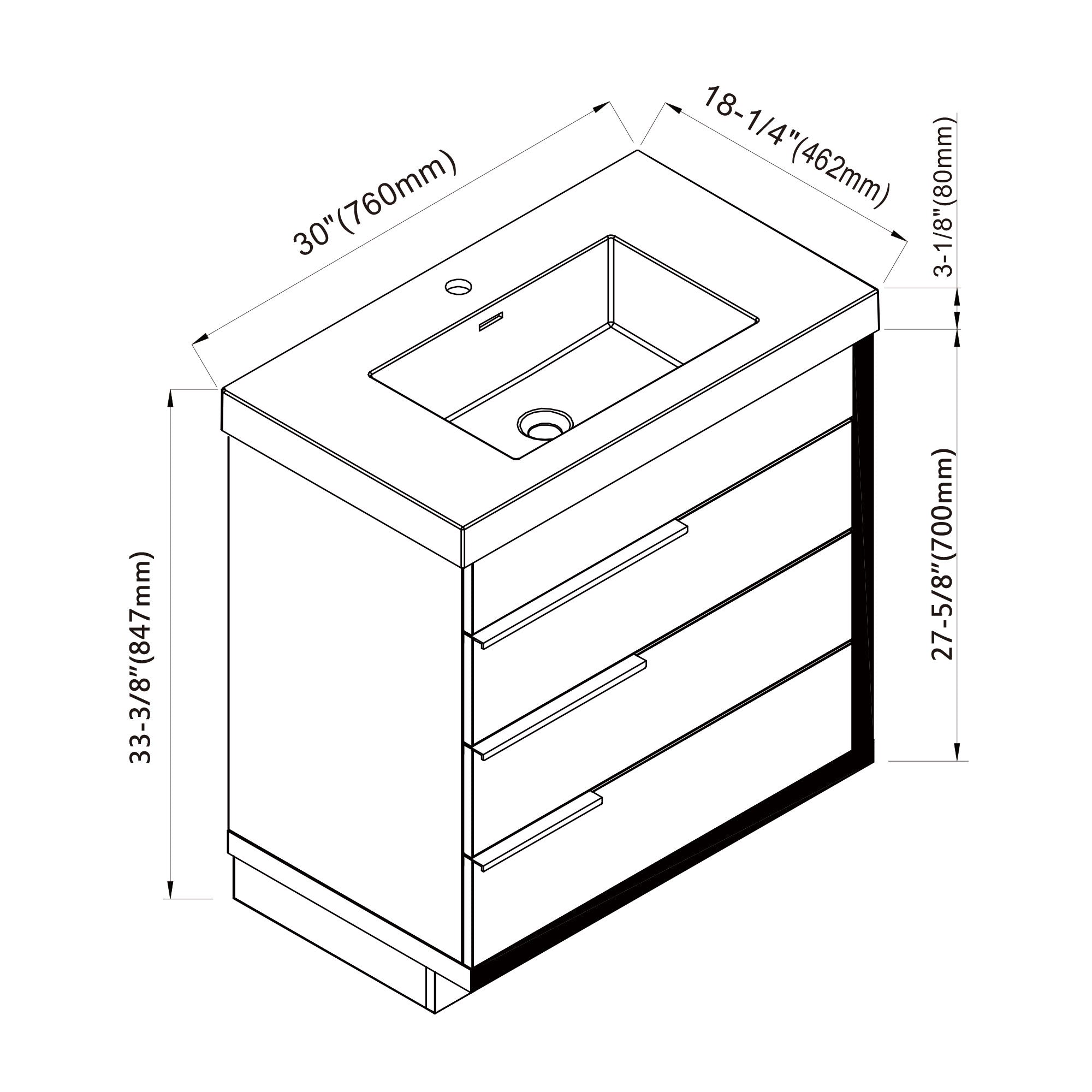024 Series - 30 Inch Vanity