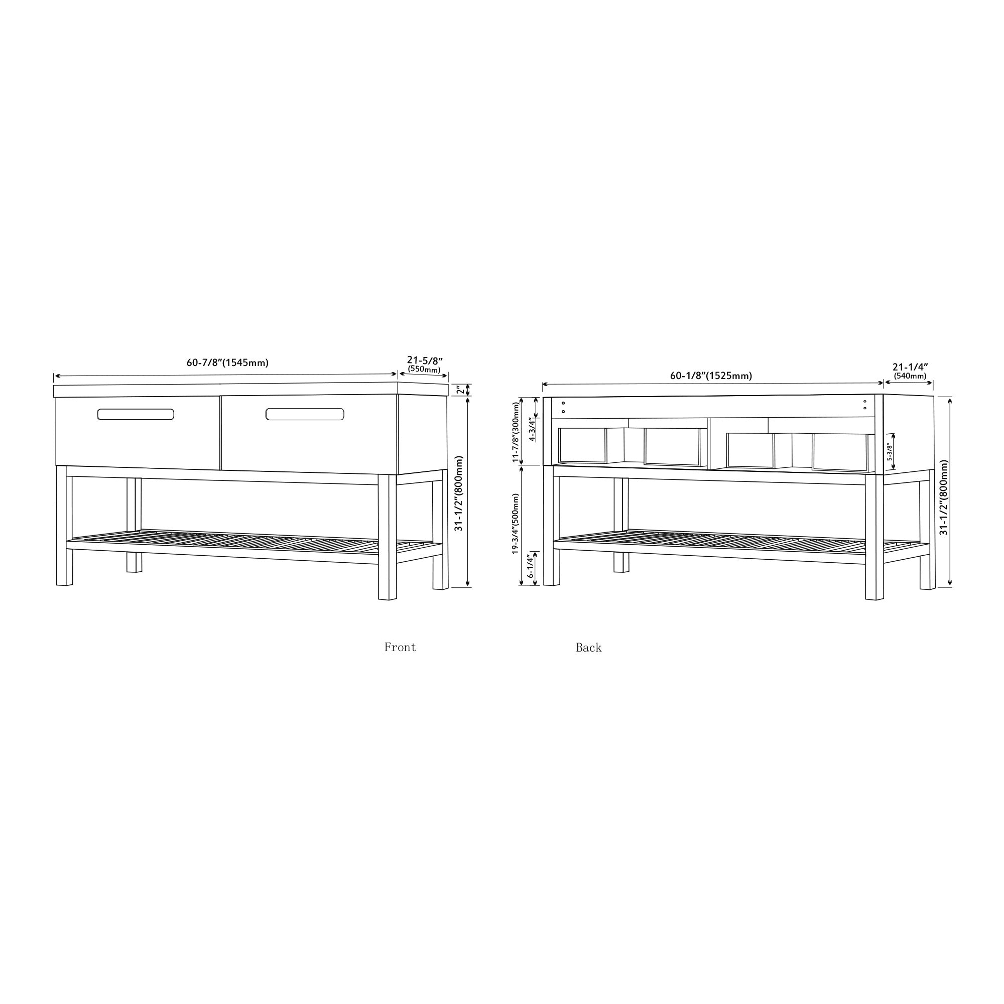 026 Series- 60 Inch Cabinet