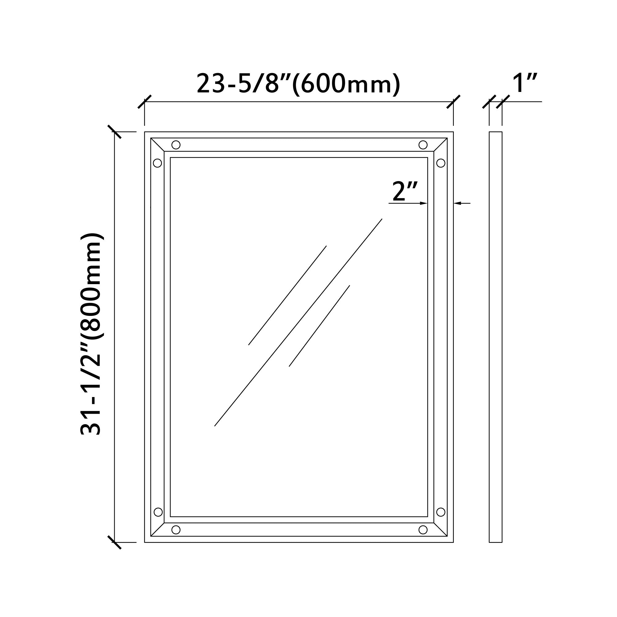 028 Series - 24 Inch Mirror