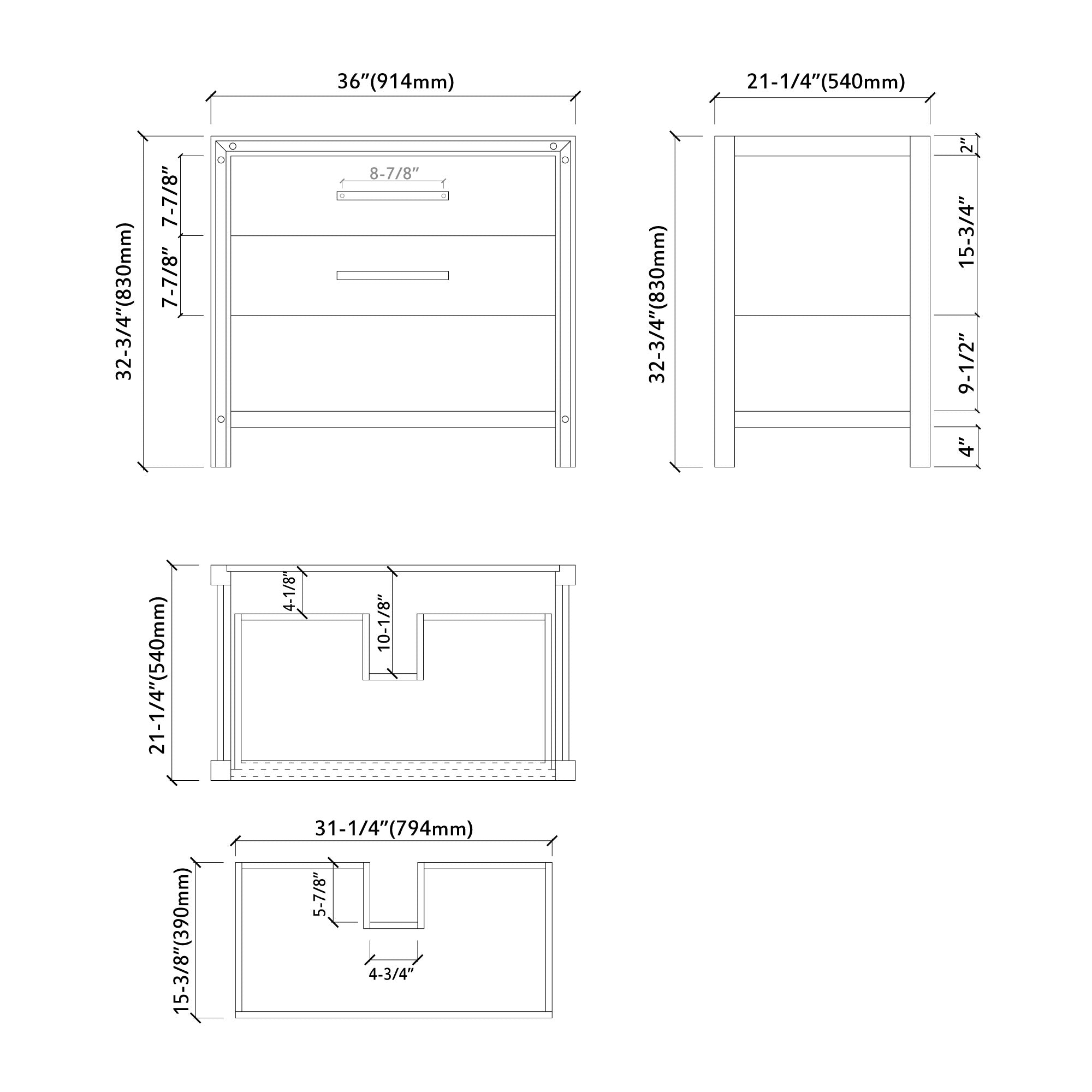 028 Series - 36 Inch Vanity